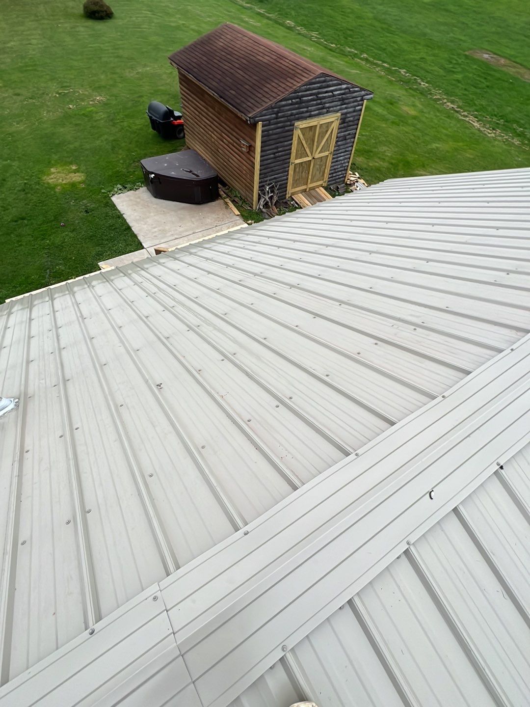 Light Stone Exposed Fastener by Reimagine Roofing