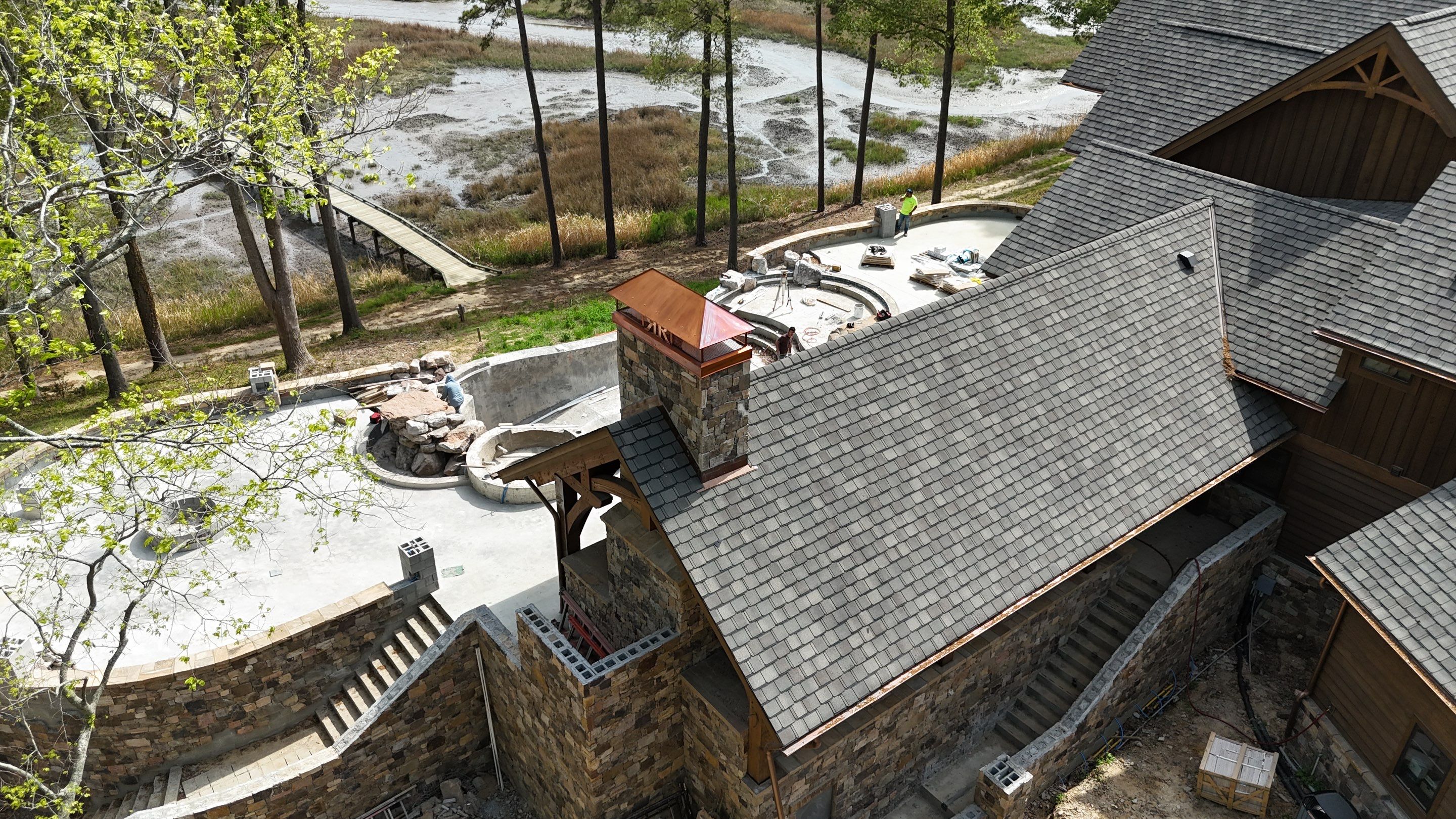 Custom Chimney Caps - Copper Hip & Ridge by Premier Chimney and Roofing
