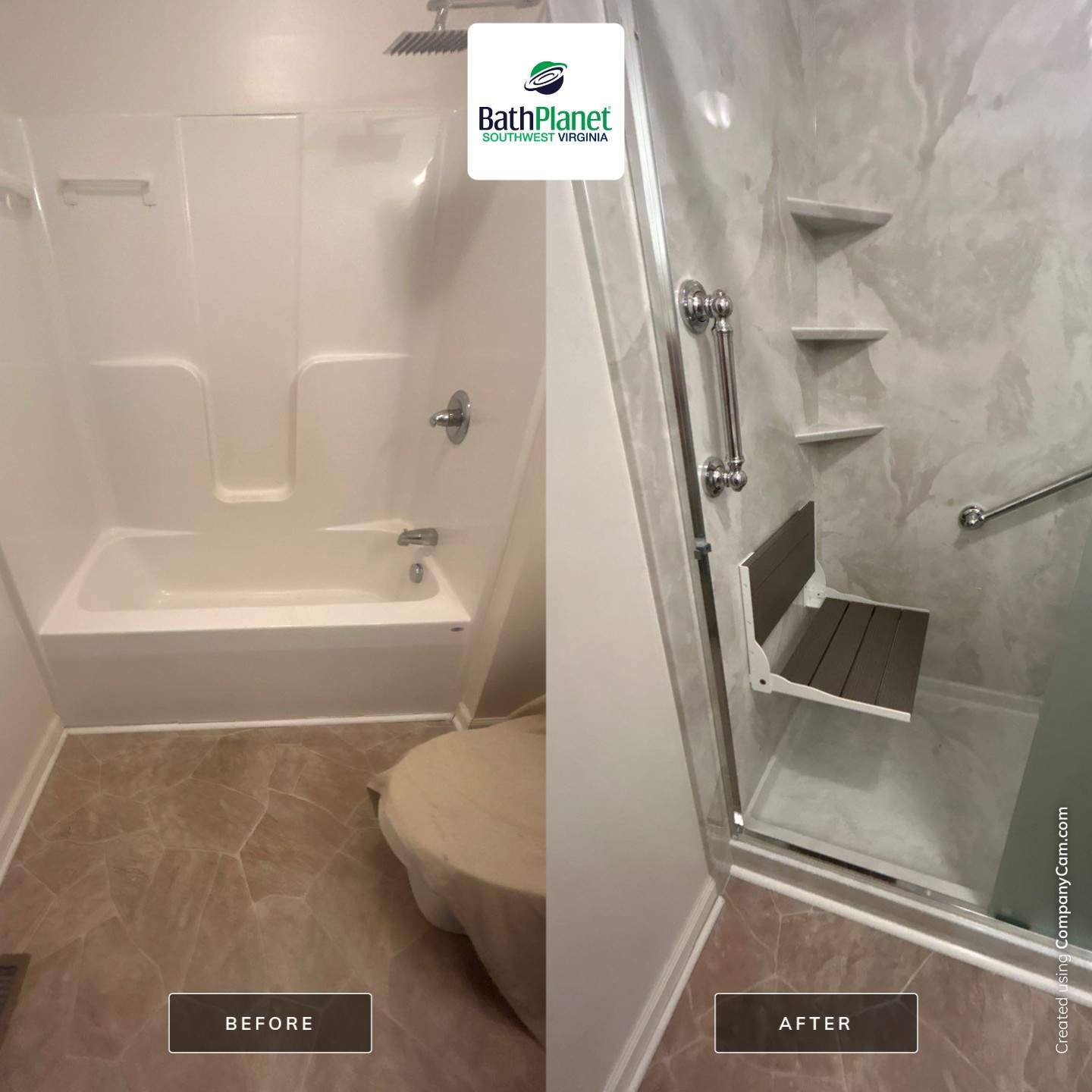 Tub to Shower by BathPlanet SW Virginia