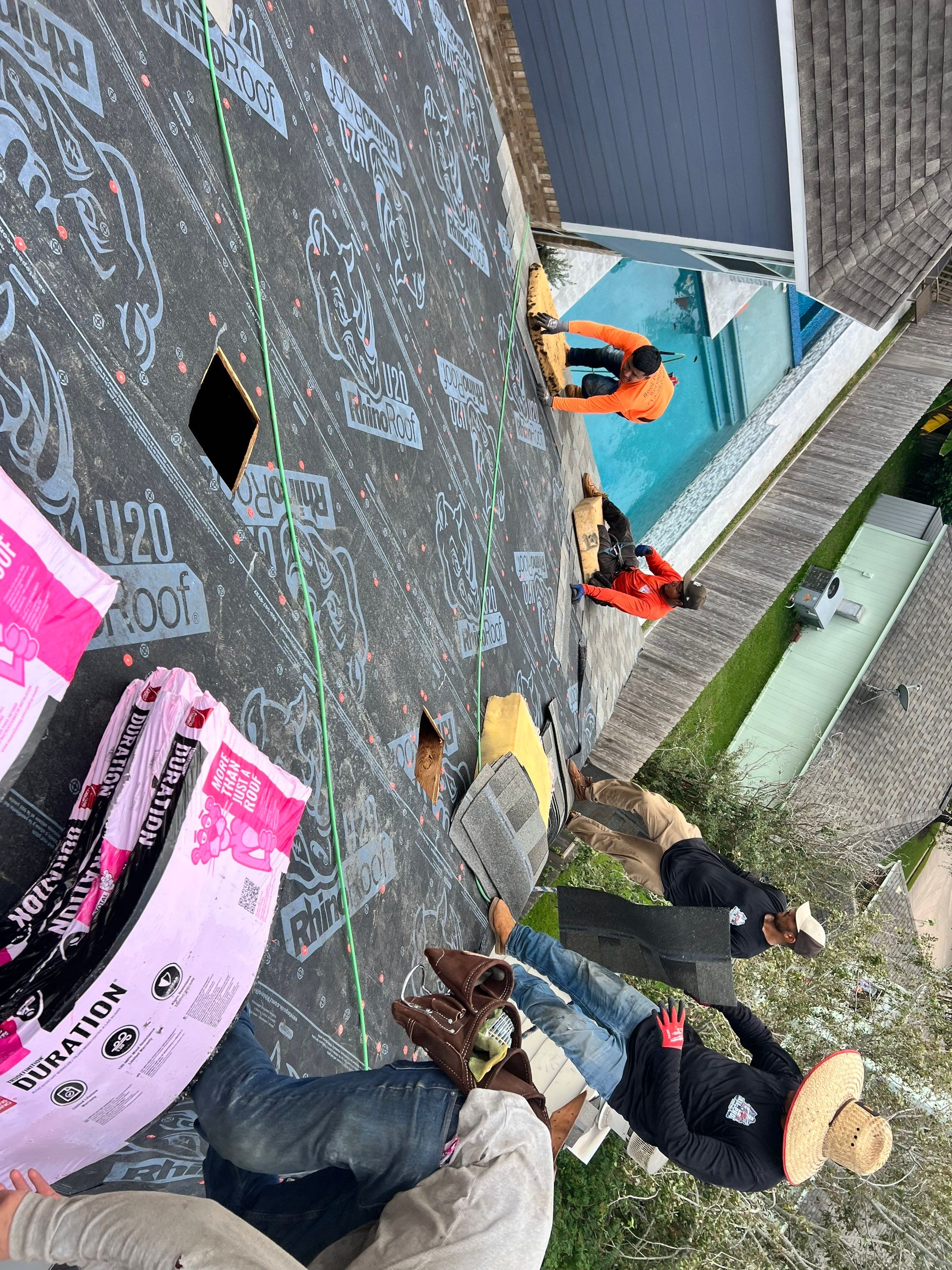 Residential Roofing Installation using Owen's Corning Duration (Lifetime) Shingles by Roof Repair Company