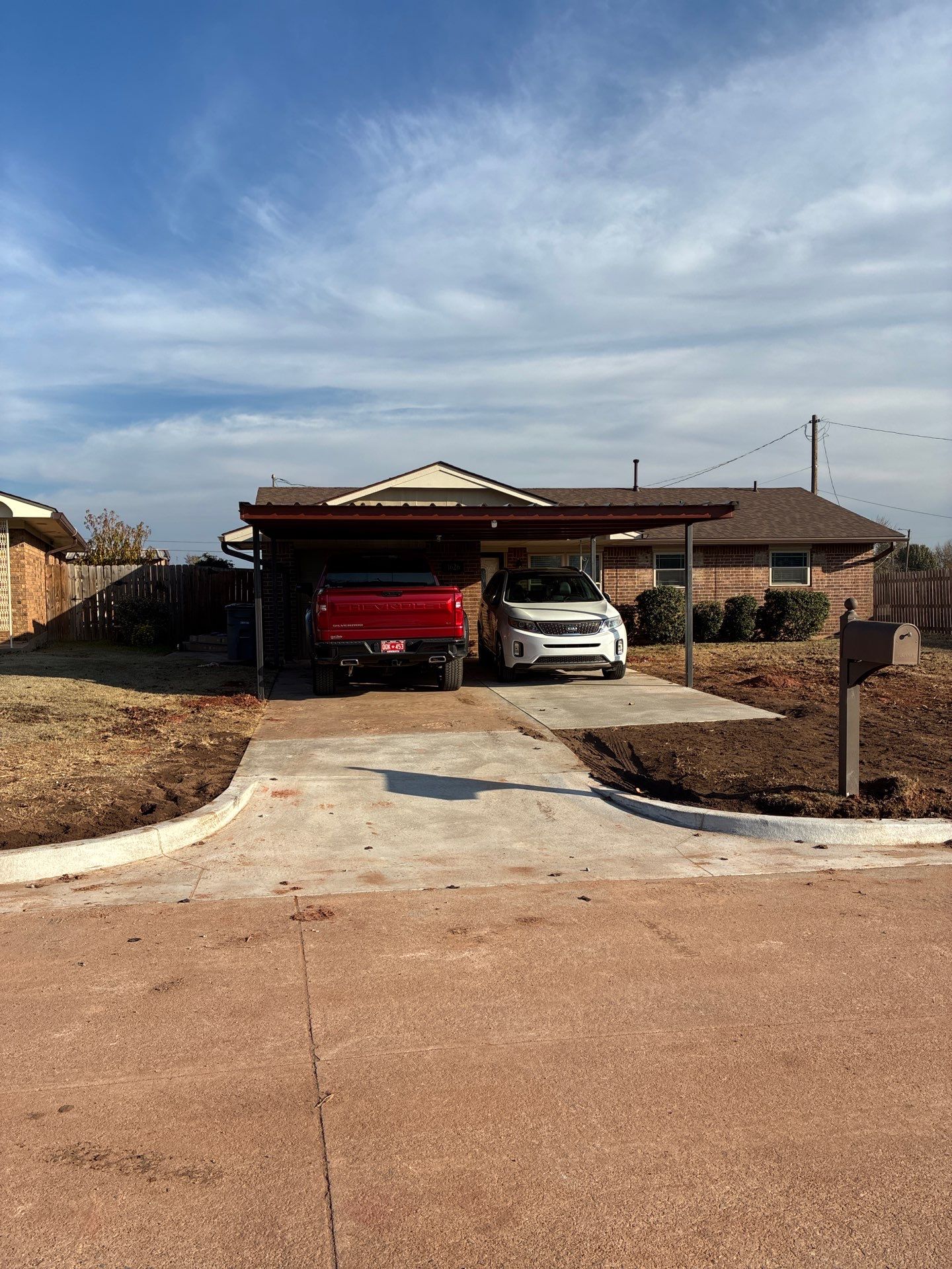 Concrete work and Carport Install by Clays Services Inc