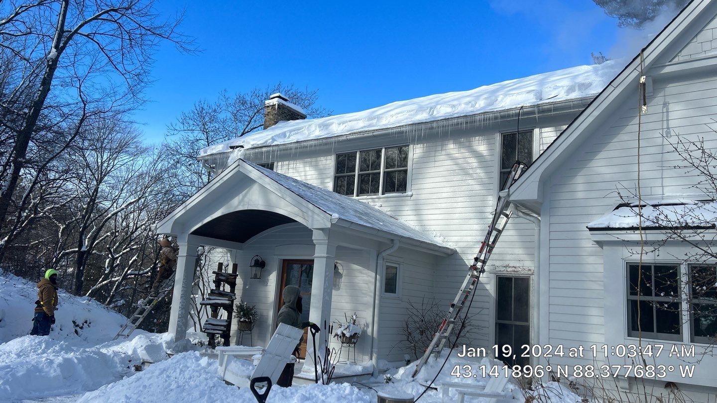 Roof Snow And Ice Dam Removal using Steamer by Stendahl Services