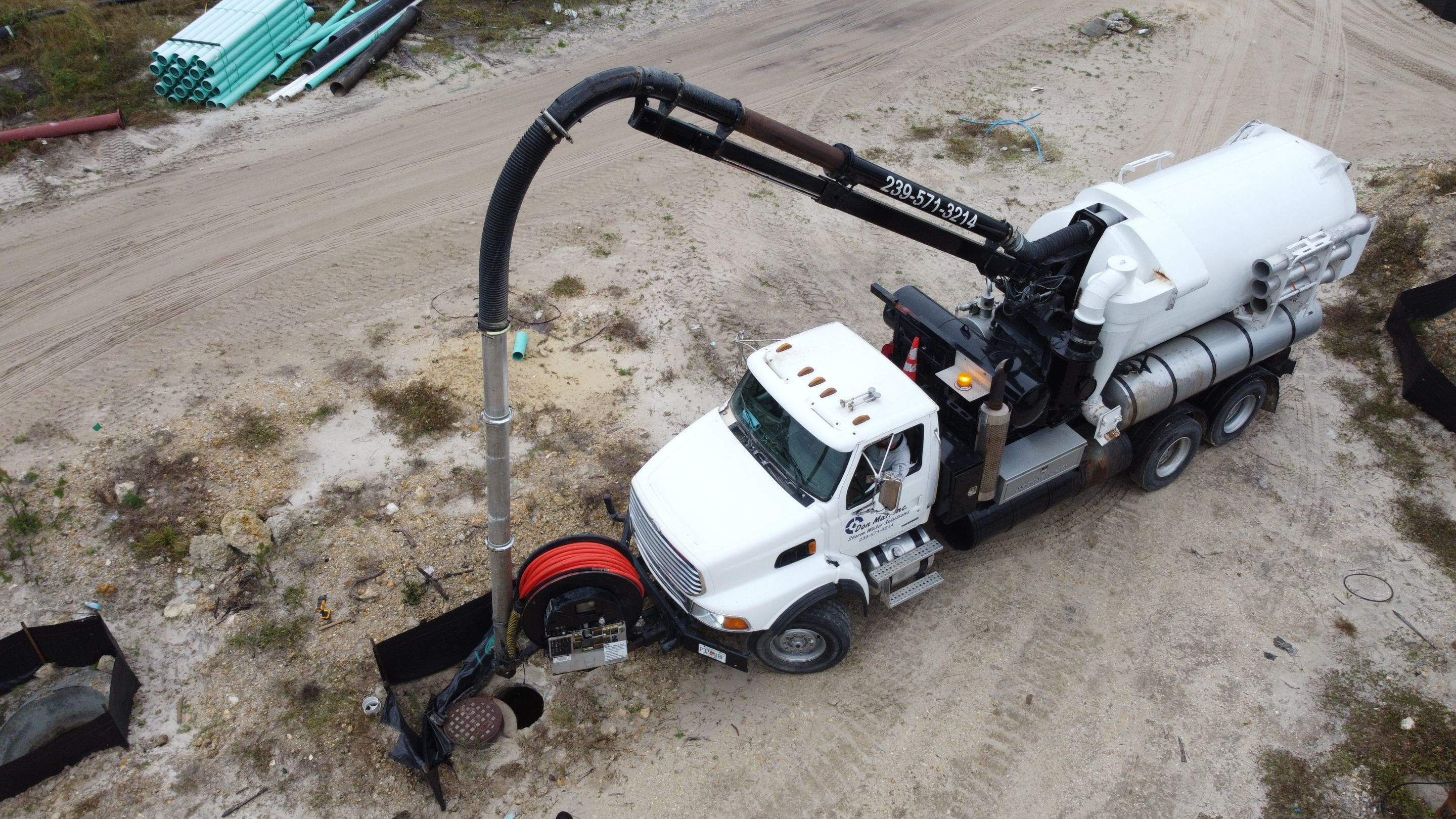 New Residential Construction Community Sewer System Cleaning by APS Power & Water
