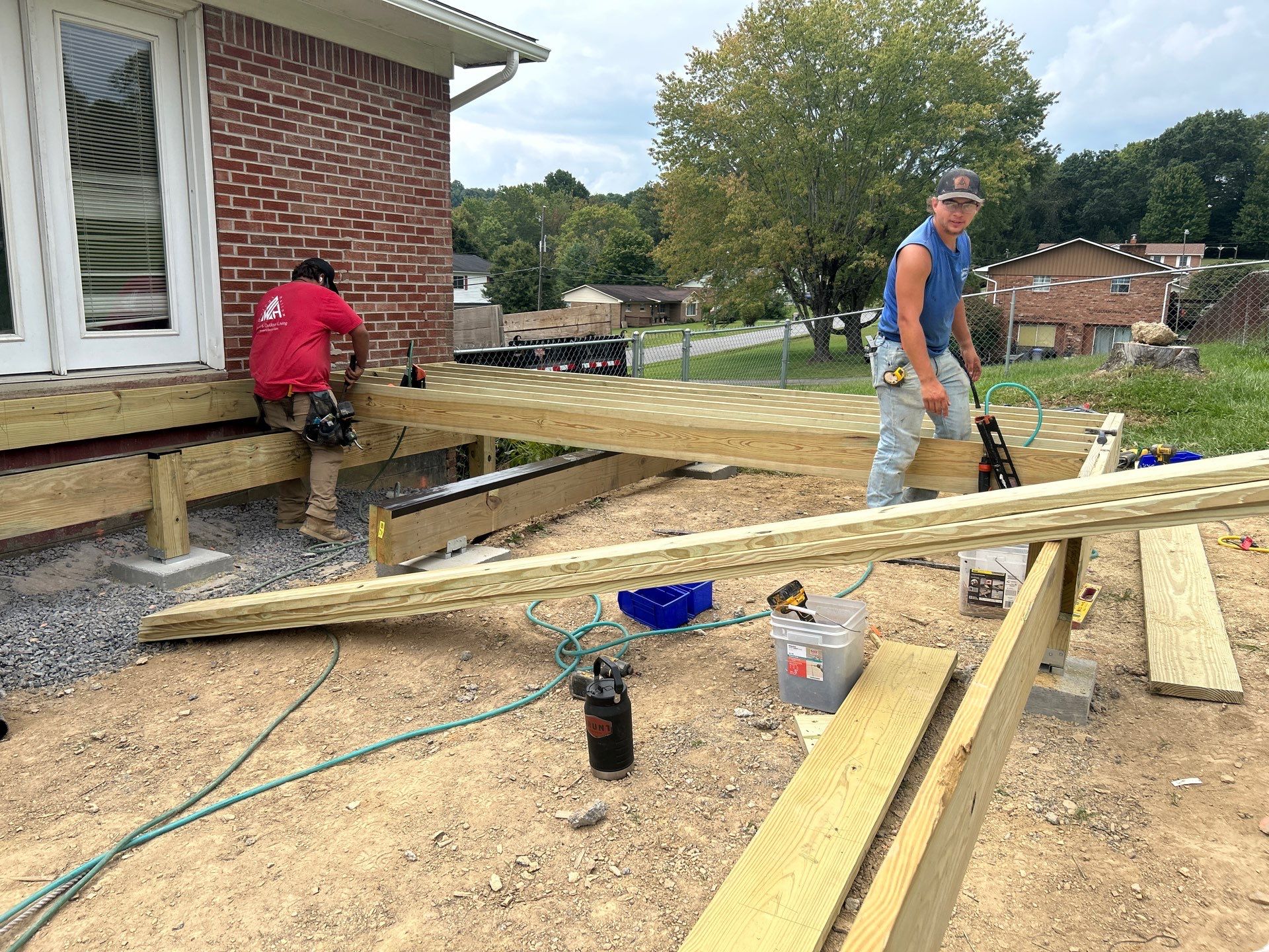 Composite Deck Replacement and Metal Railing Installation in Beckley by Walnut Hollow Decks & Outdoor Living
