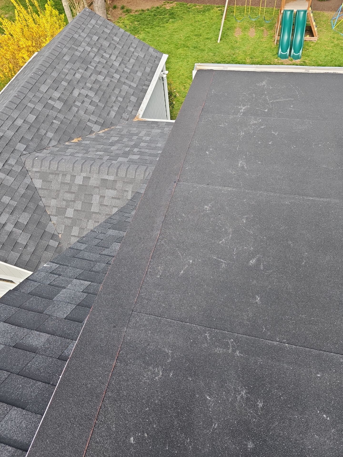 Residential Roofing Installation using Owens Corning TruDefinition Duration AR - Onyx Black & New Siding Install using Certainteed Sterling gray by A Plus Exterior