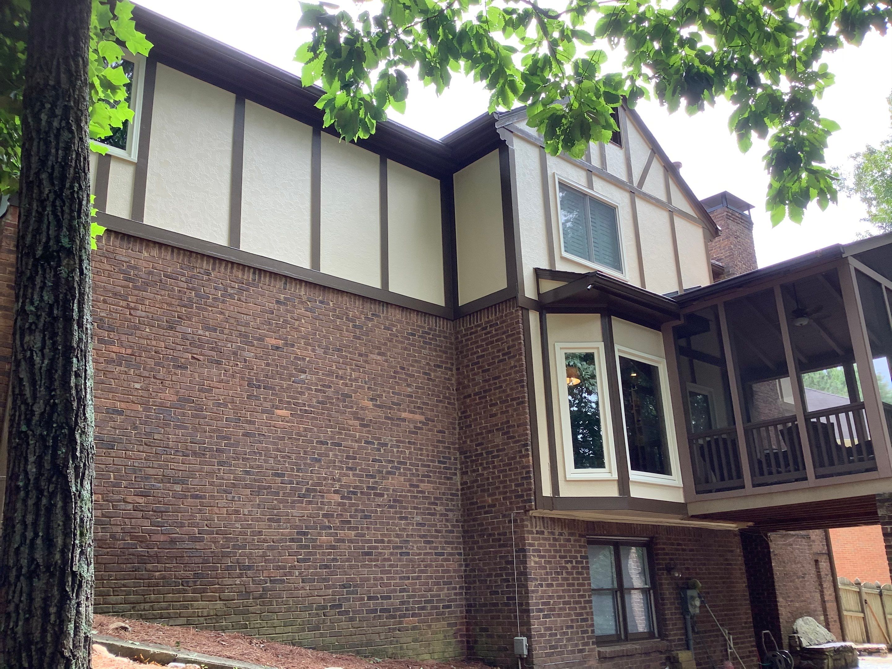 Complete Exterior Painting and Trim Refresh for Roswell Tudor Home by Swift Home Renovations