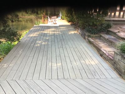 Roswell Deck Restoration Featuring Pressure-Treated Wood and Grey Finish