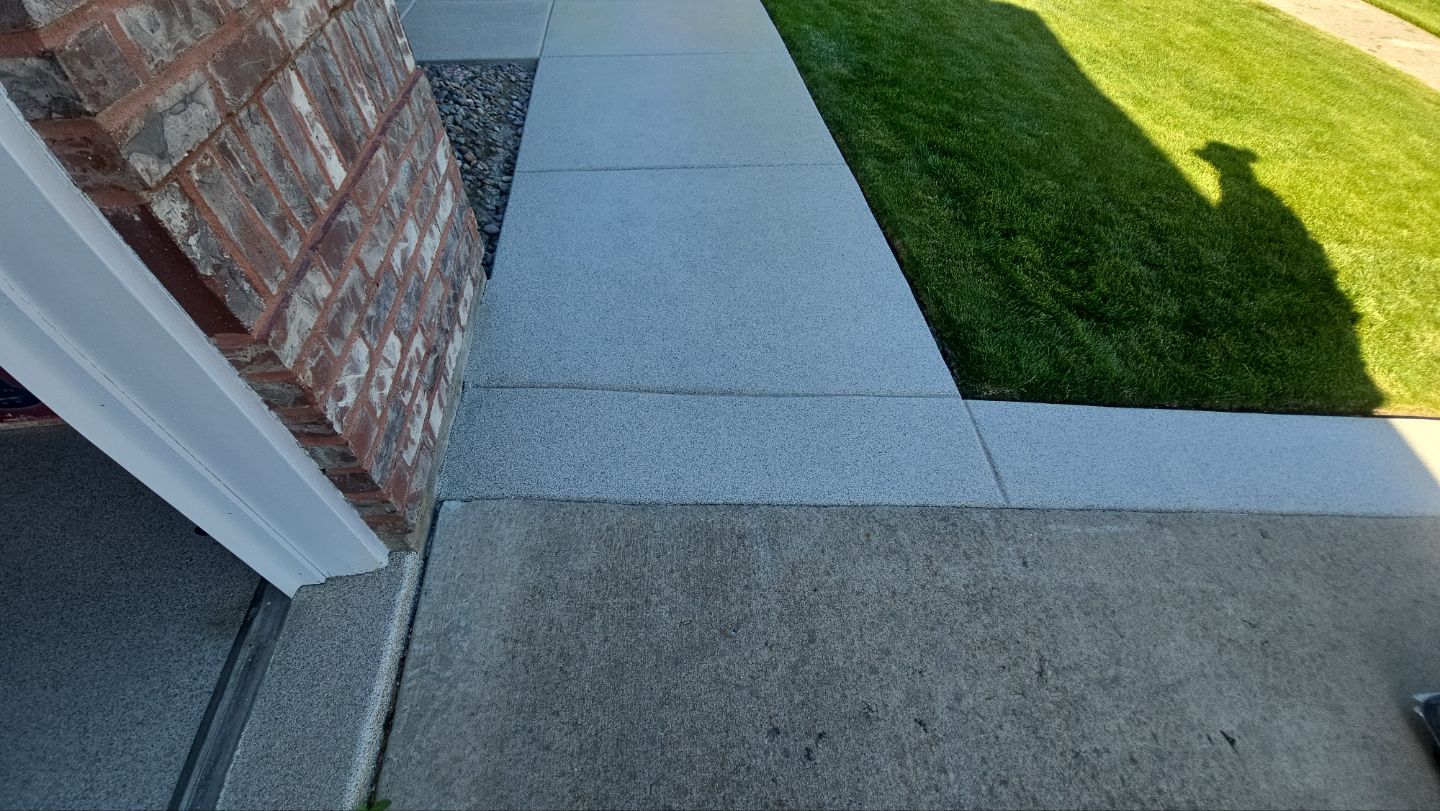 Patio Transformation using Stone/Marble Hybrid by Croc Coatings, LLC