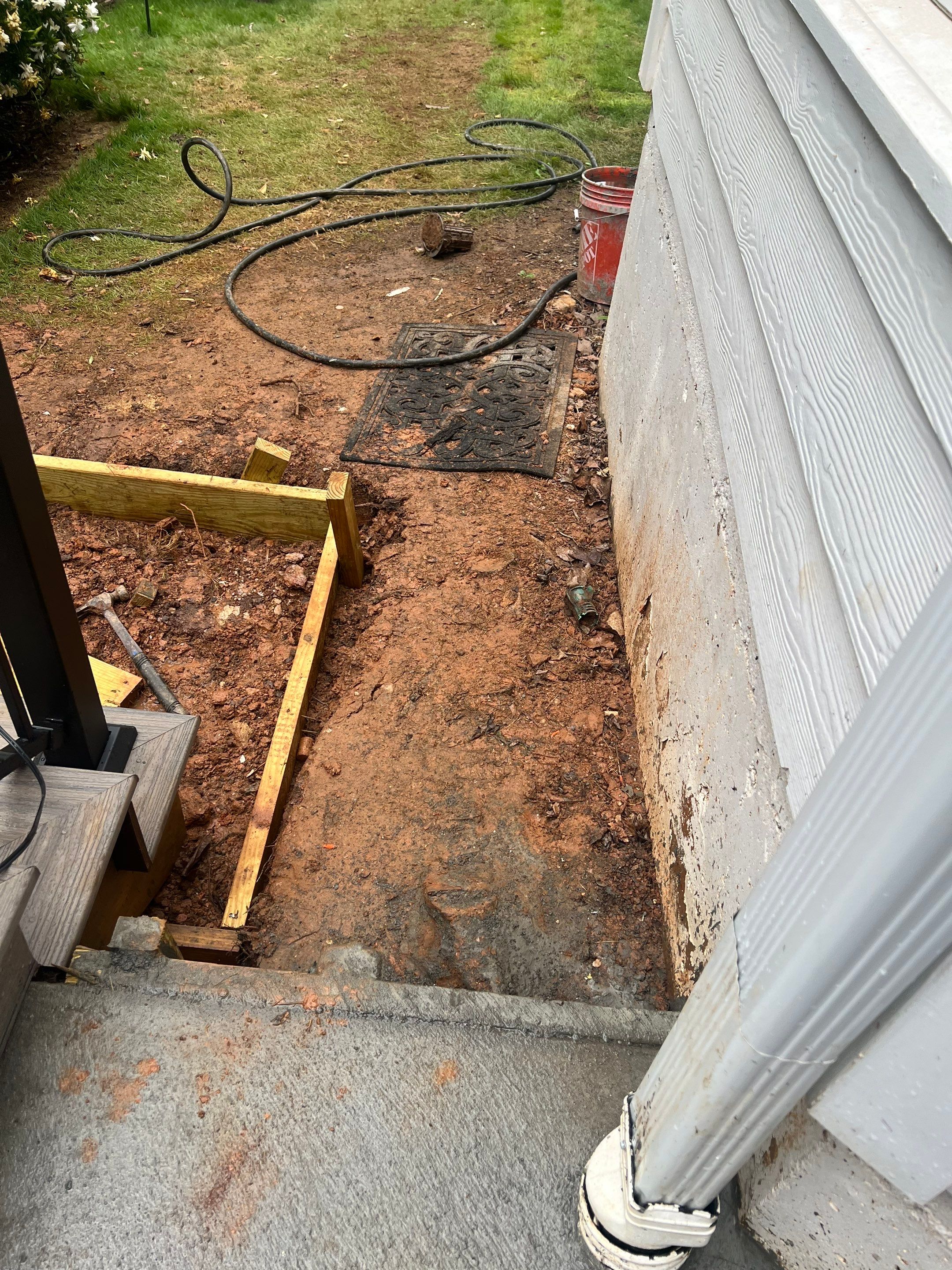 Elevated Composite Deck and Concrete Landing Installation in Kennesaw by Swift Home Renovations