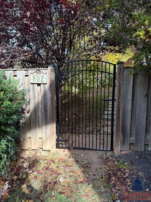 Modern Iron Pedestrian Gates – Leverton Road Residential Project – Rockville, MD