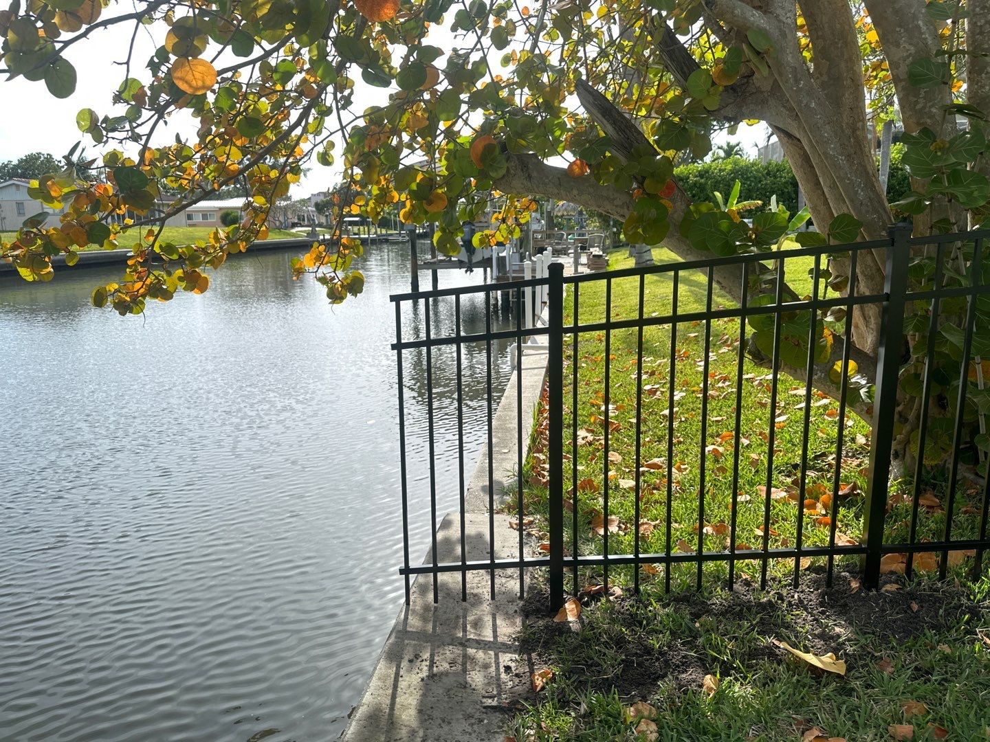 Aluminum Fence Installation using Black 3 Rail Aluminum and Vinyl Privacy Fence  by Asap fence and gates, LLC