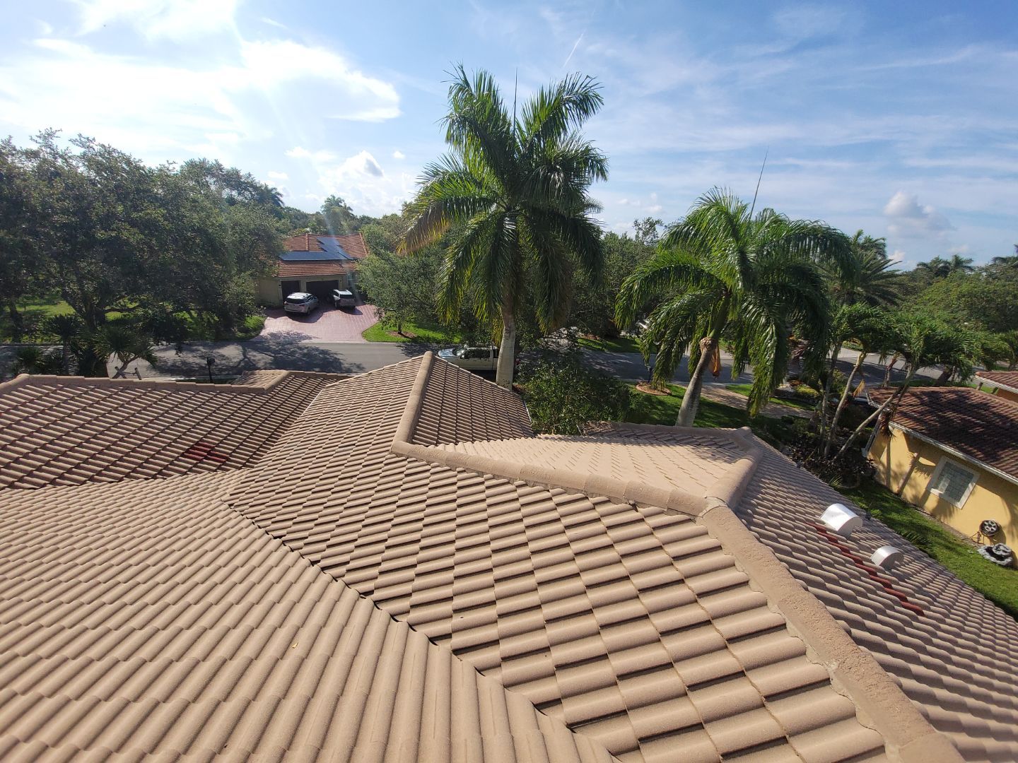 Concrete Tile Roof Leak Repair and Wood Decking Replacement in Parkland by Aastro Roofing