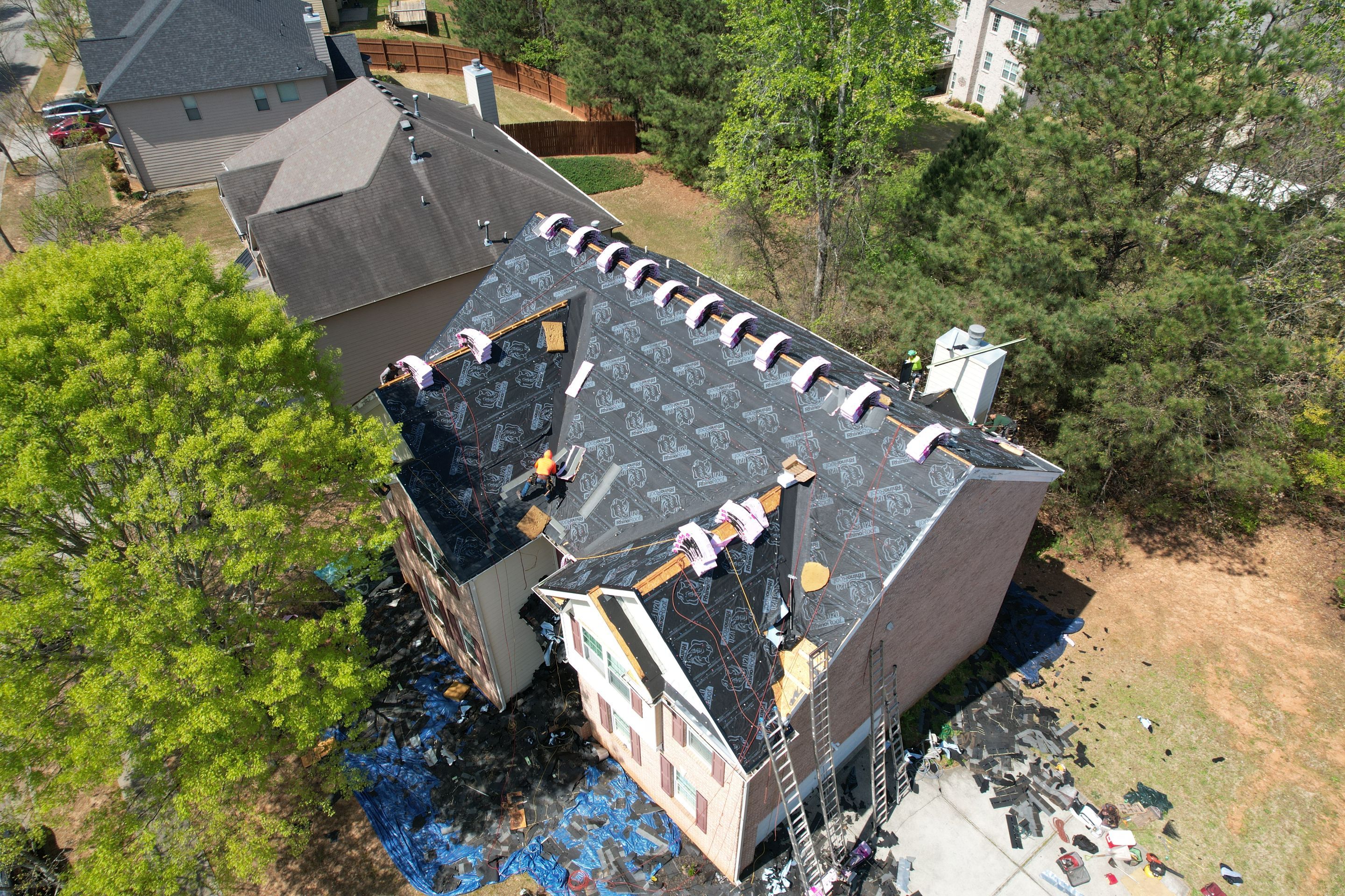 Residential Roofing Installation using Owens Corning Onyx Black by Inspector Roofing and Restoration