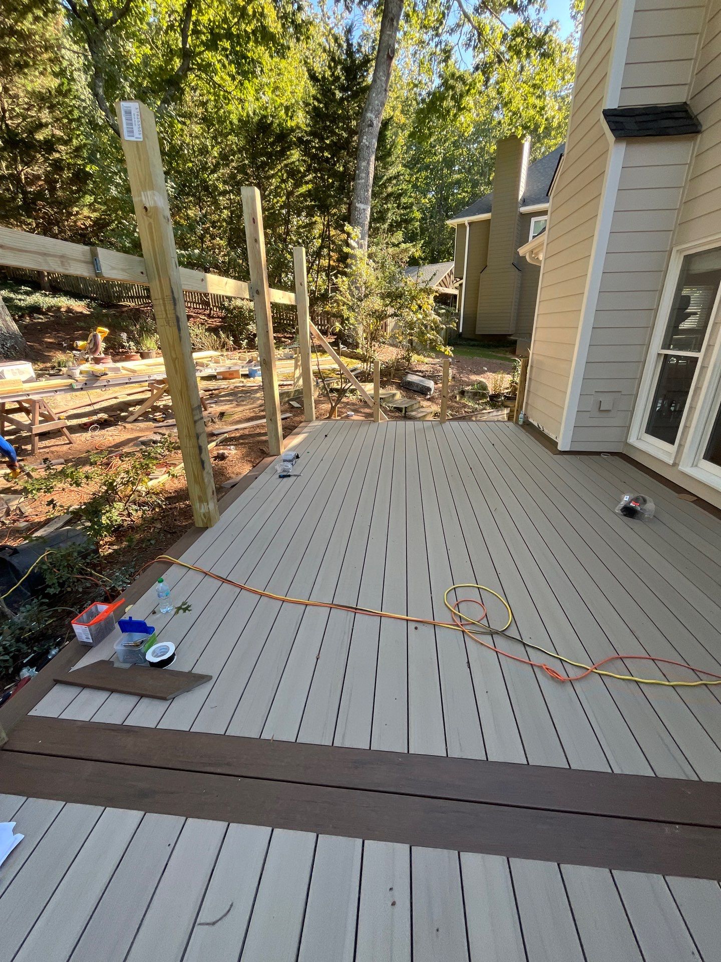 Marietta, GA Color Plus Siding Installation and Deck Build by Nelson Exteriors 