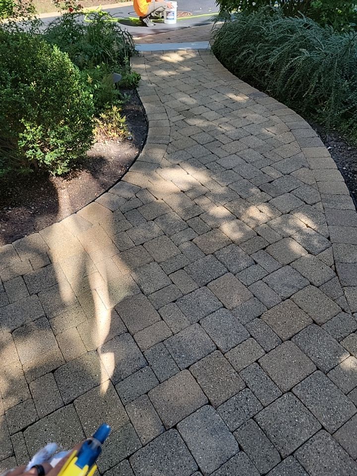 Brick paver clean, sand and seal.  using surebond SB-8700 by Northern Power Washing LLC.