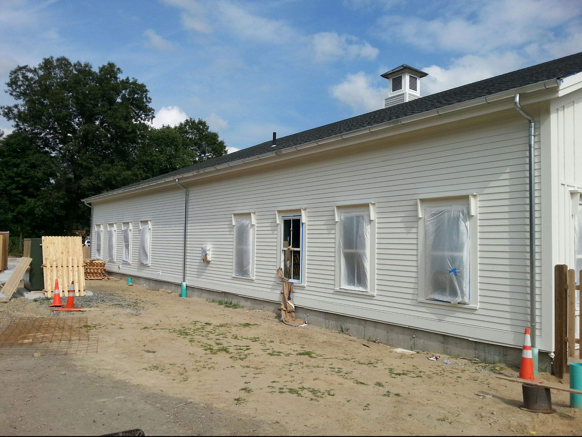 Galvanized Half Round Gutters on the Riverbend Education Facility-Natick, MA by Gutter Pro Enterprises