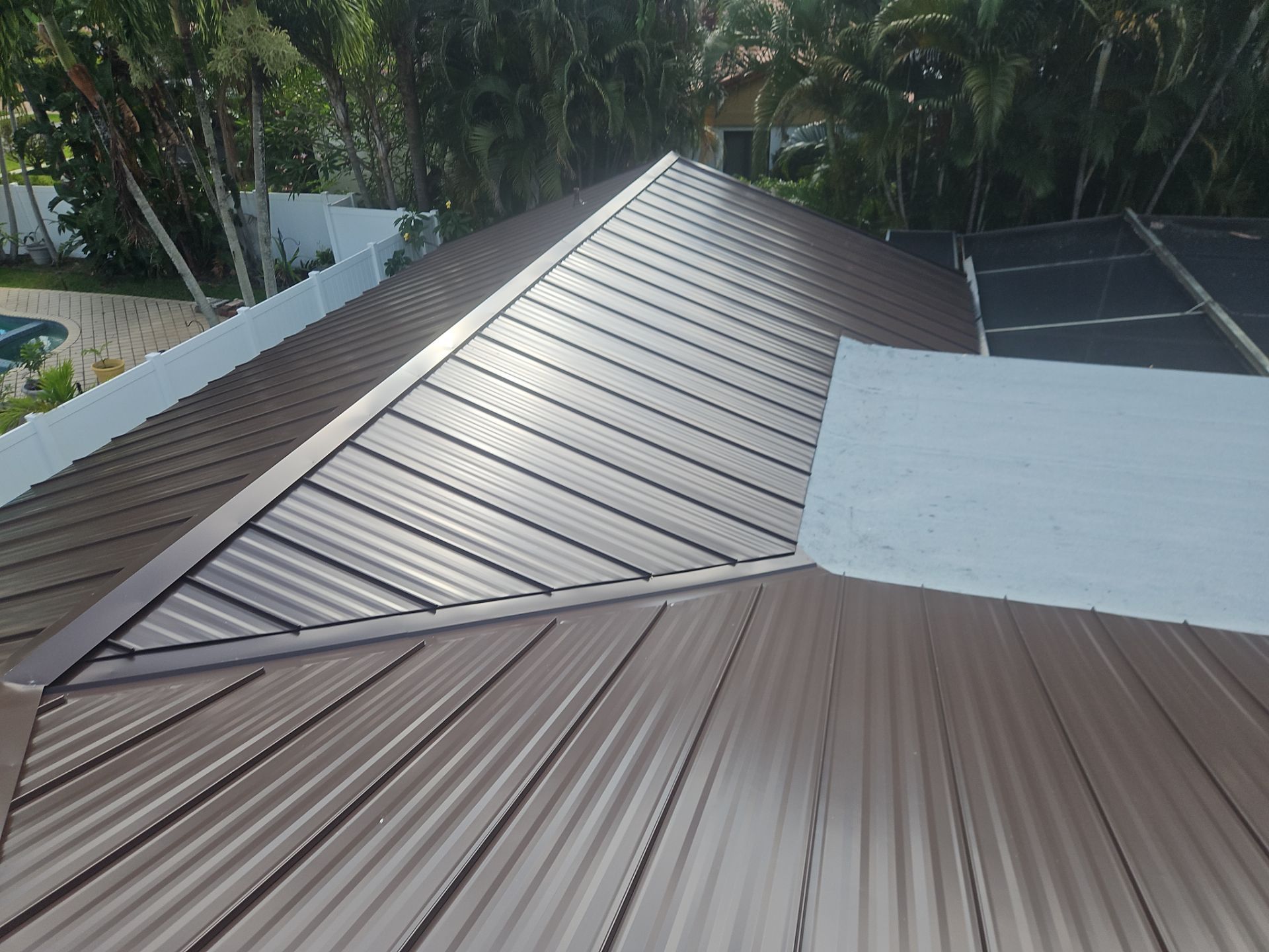 Residential Roofing Installation using 1" Nail strip metal roof by BLUES BROTHERS ROOFING