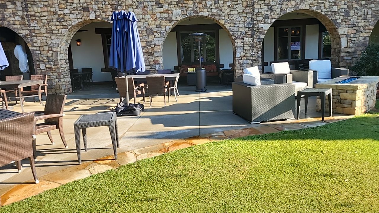 concrete Clean using cleaner by G&H Home Tech Pros LLC