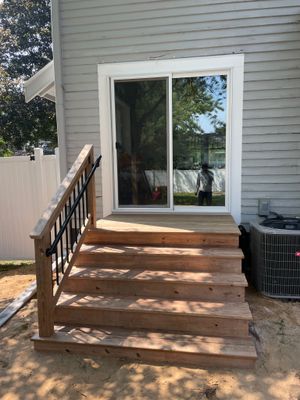Patio Slider Door and Rear Deck