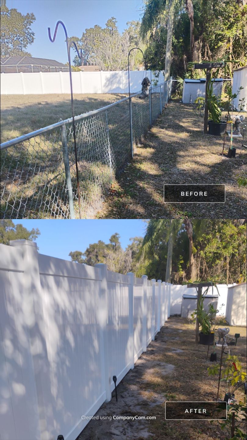 White Vinyl Fence in Port Charlotte by True Fence LLC