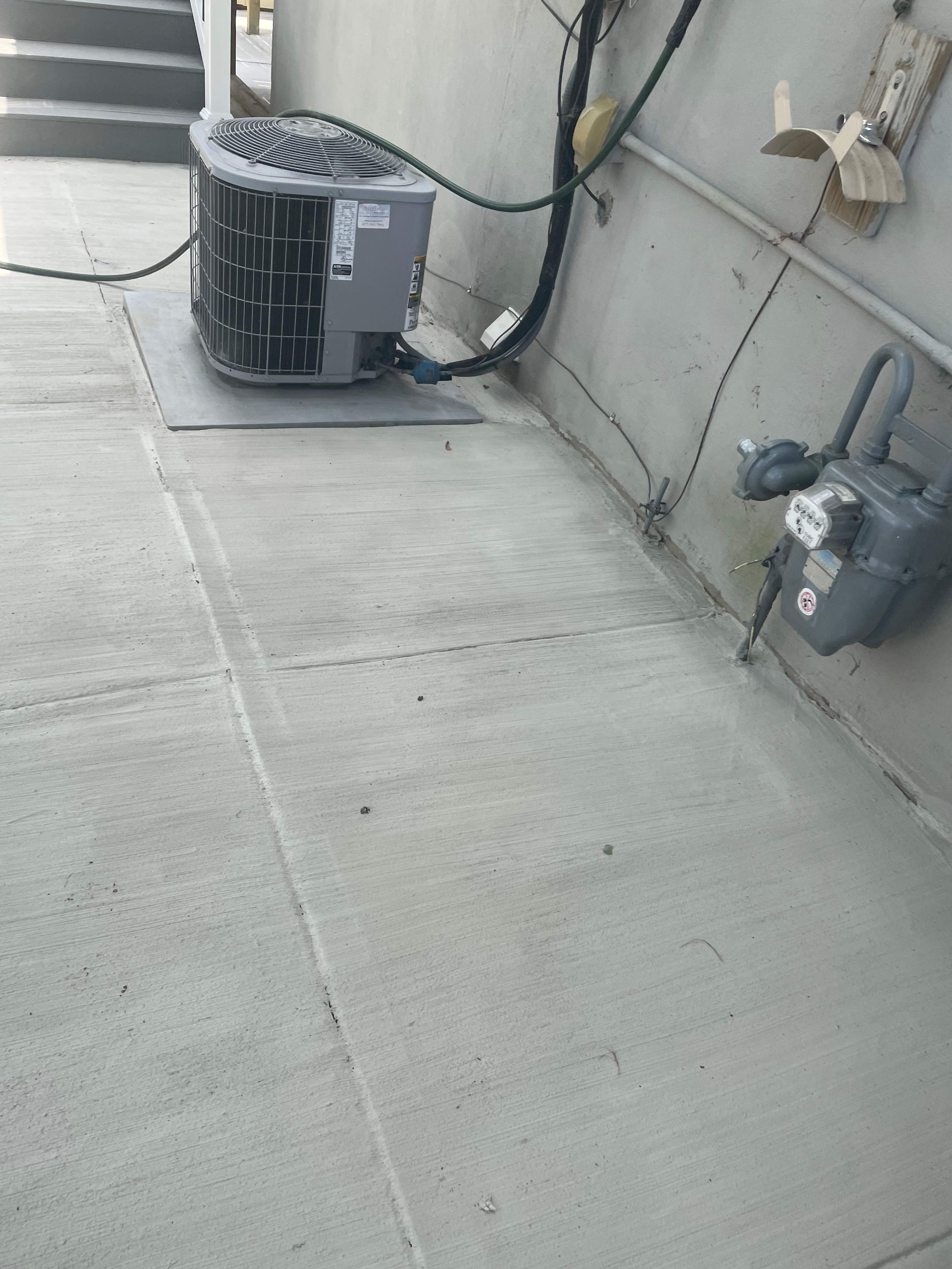 Deck resurfacing, railing replacement and concrete resurfacing by Fairfax Contractors, LLC