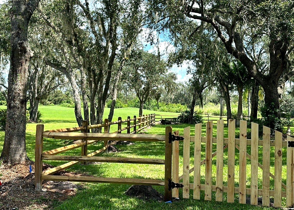 Wood Fence Installation using Wood 3 Rail Ranch Fence by Asap fence and gates, LLC