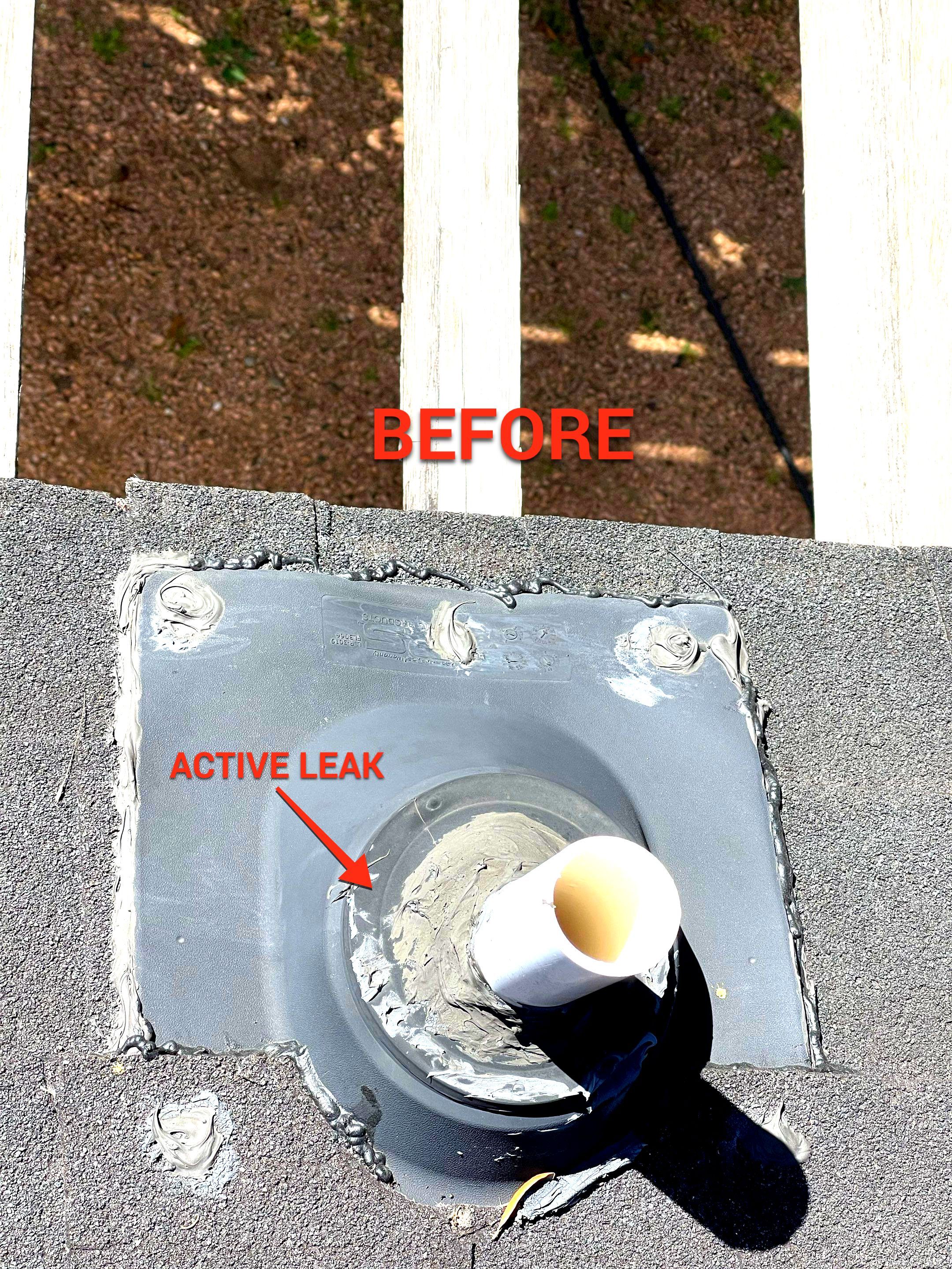 Pipe Jack Leak by Black Coast Roofing