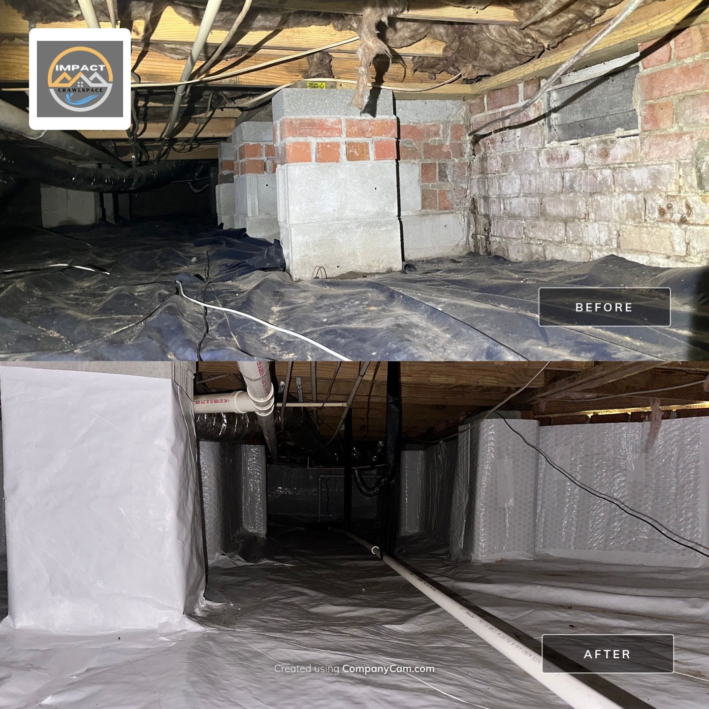 Impact Choice Encapsulation using Tri-Plex Insulation by Impact Crawlspace