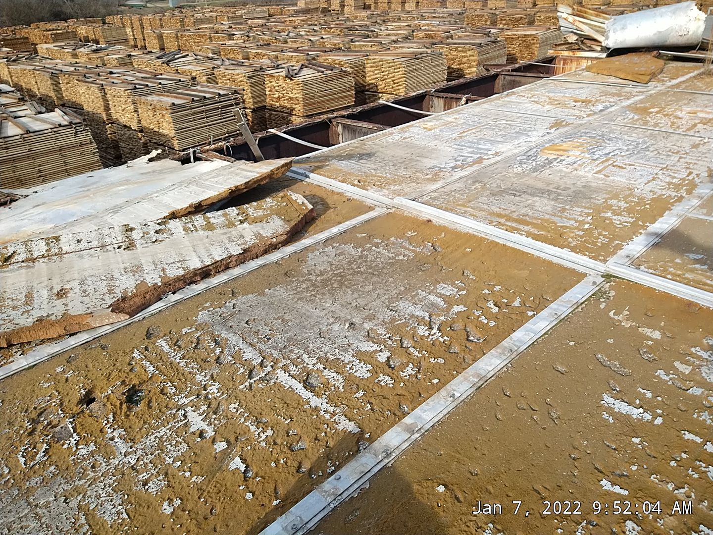 Commercial Roofing Installation using Aluminum Roofing panels by Hostetler Roofing