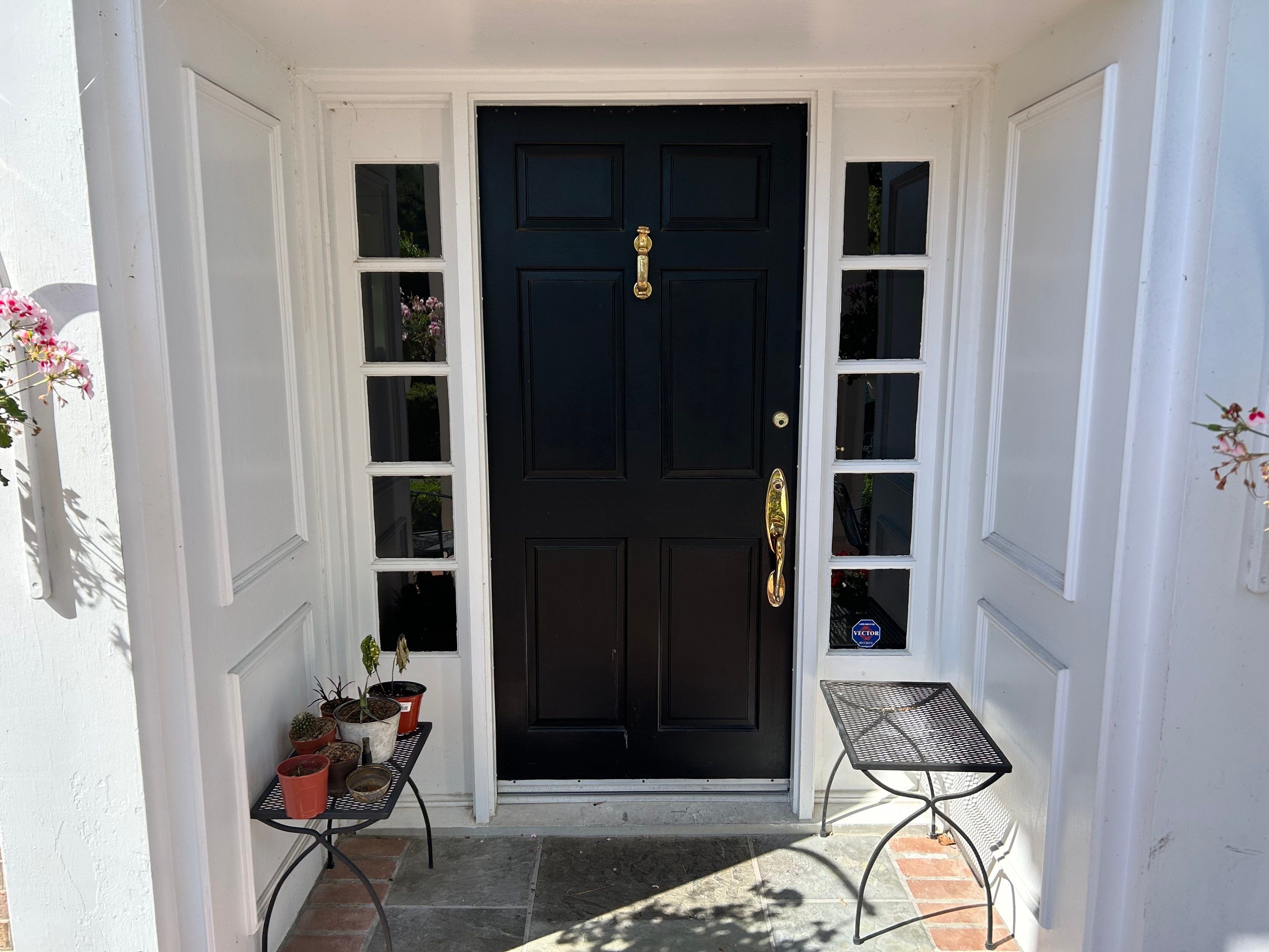 Wrought Iron Handrail Installation for Potomac Brick Entryway by Capitol Iron Works