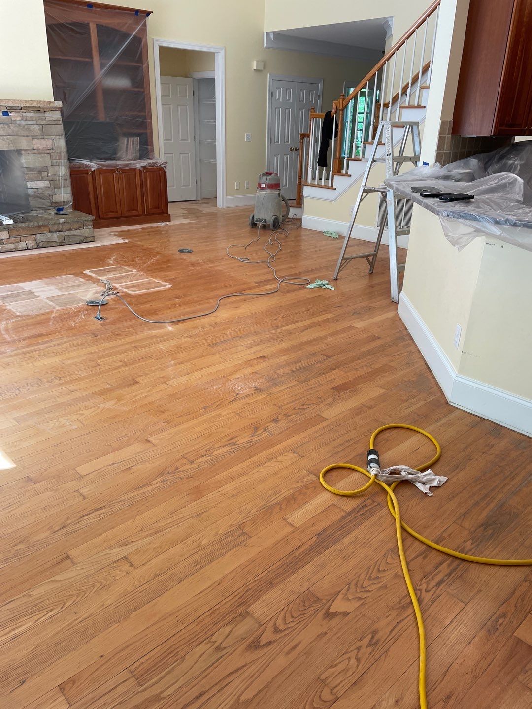 Added flooring, refinished all the floors by Accent Custom Floors