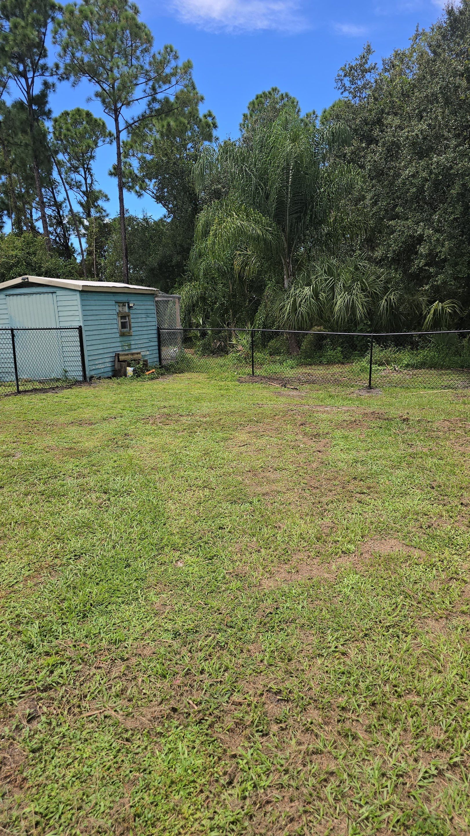 Black Chain Link Perimeter Fencing for North Port Residential Property by True Fence LLC