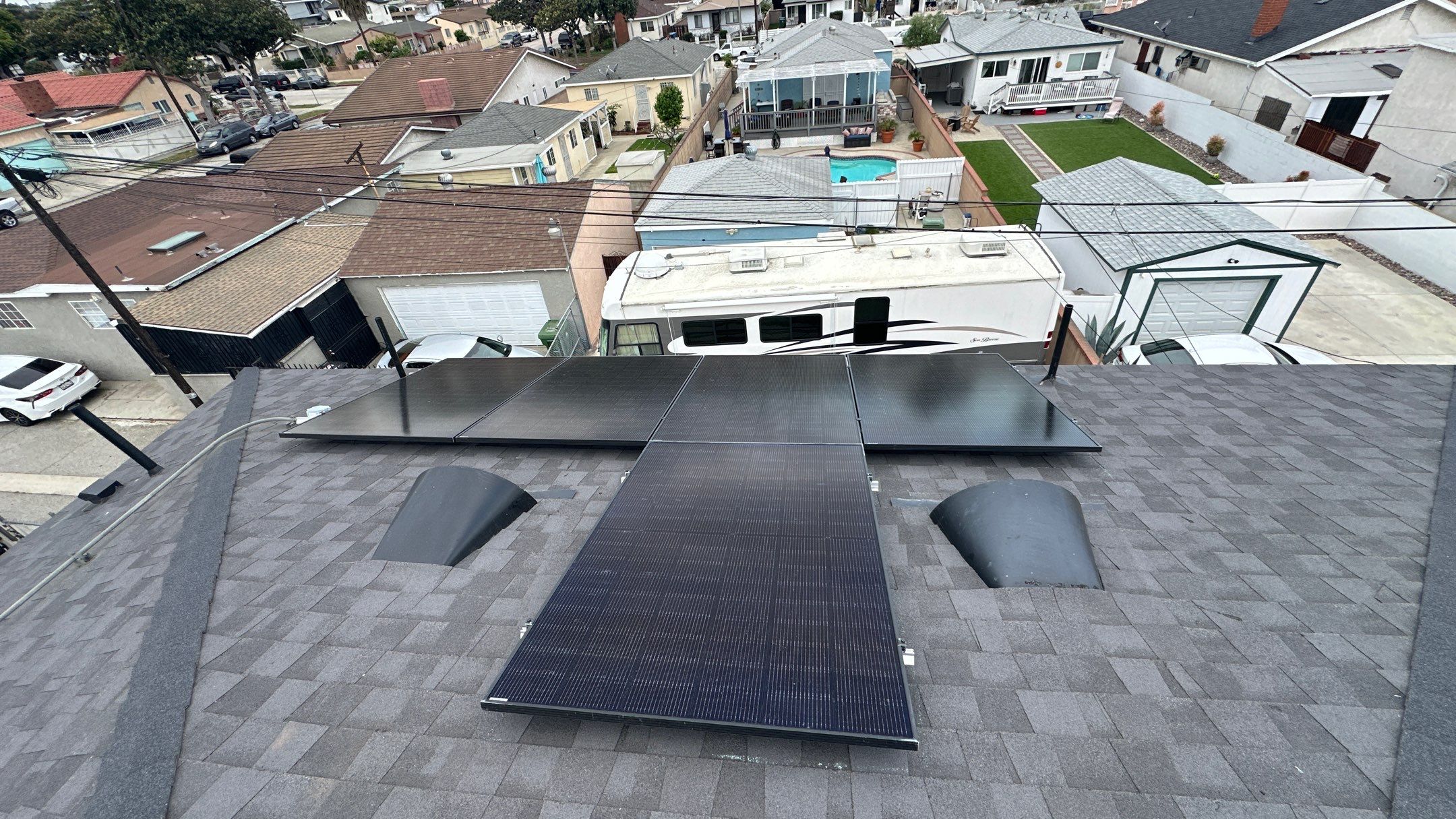 Residential Solar Panel Installation and Electrical Service Upgrade in Los Angeles by AWS Solar