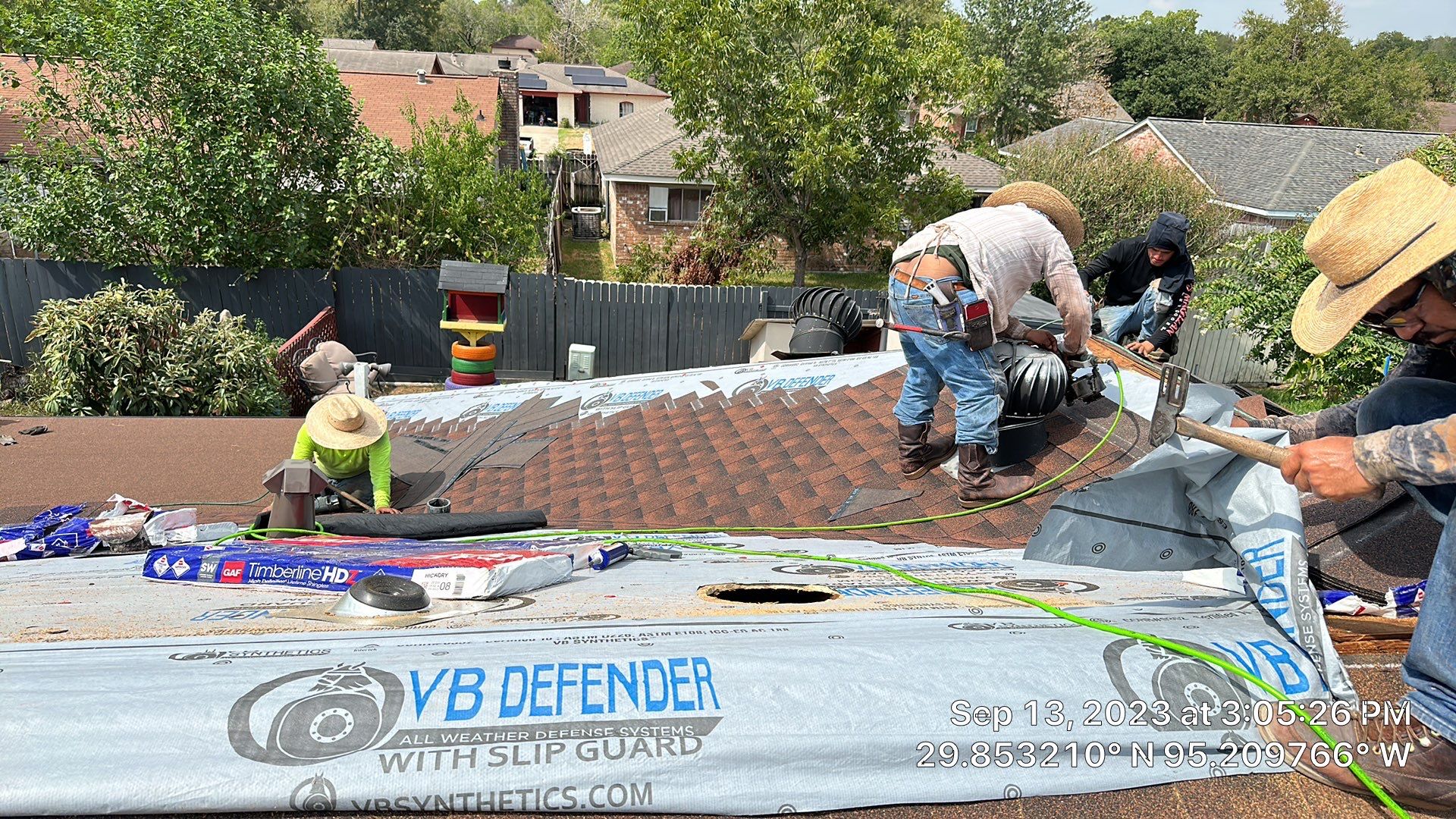 GAF Timberline HDZ Hickory Roof Replacement — Houston, TX by PL Roofing & SB Roofing, LLC.