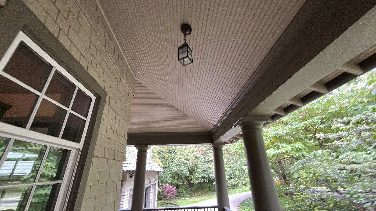 natural stone using Algaecide, soft wash soap by Northern Power Washing LLC.