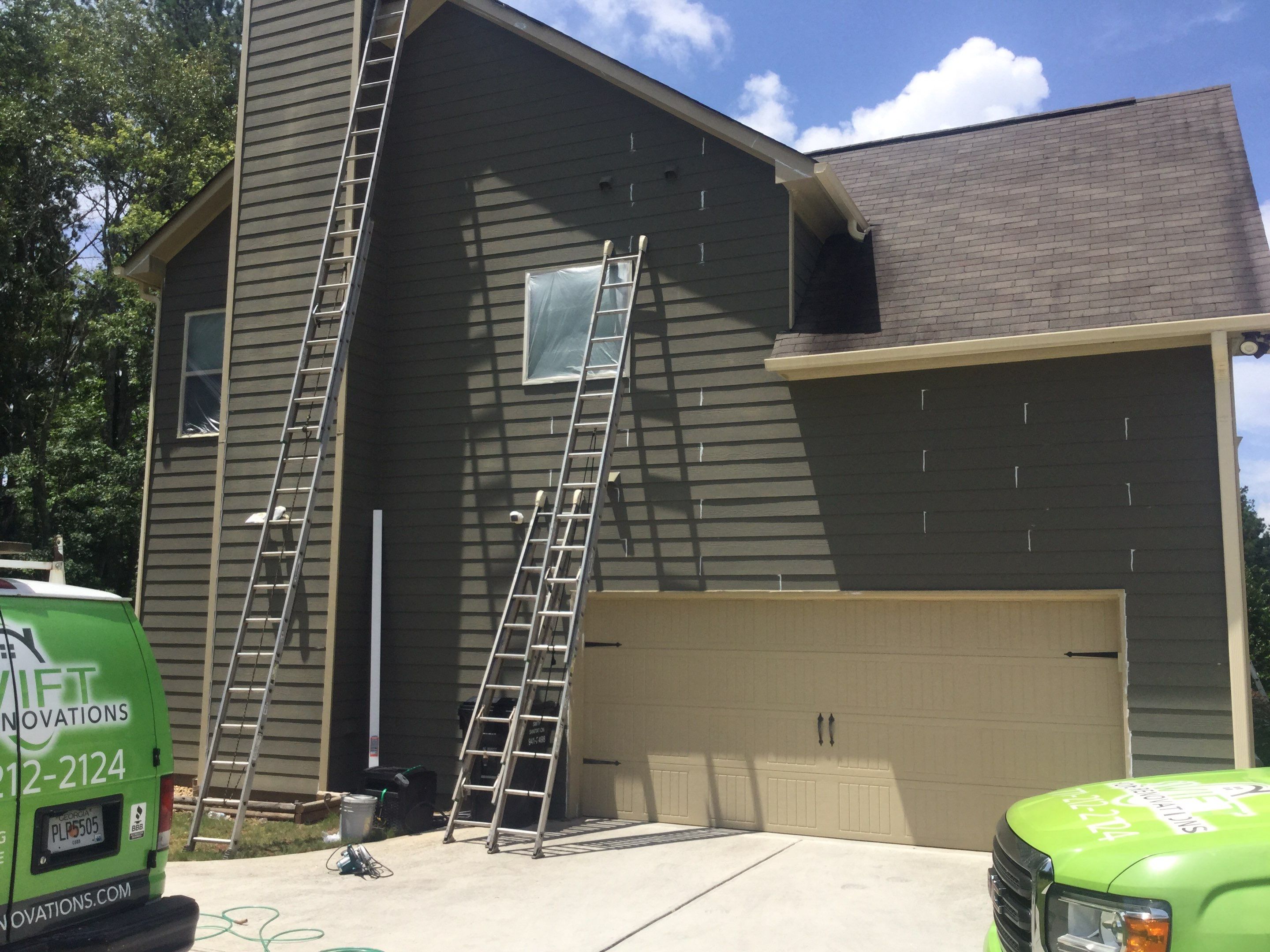 Full Exterior House Painting and Trim Refresh in Powder Springs by Swift Home Renovations