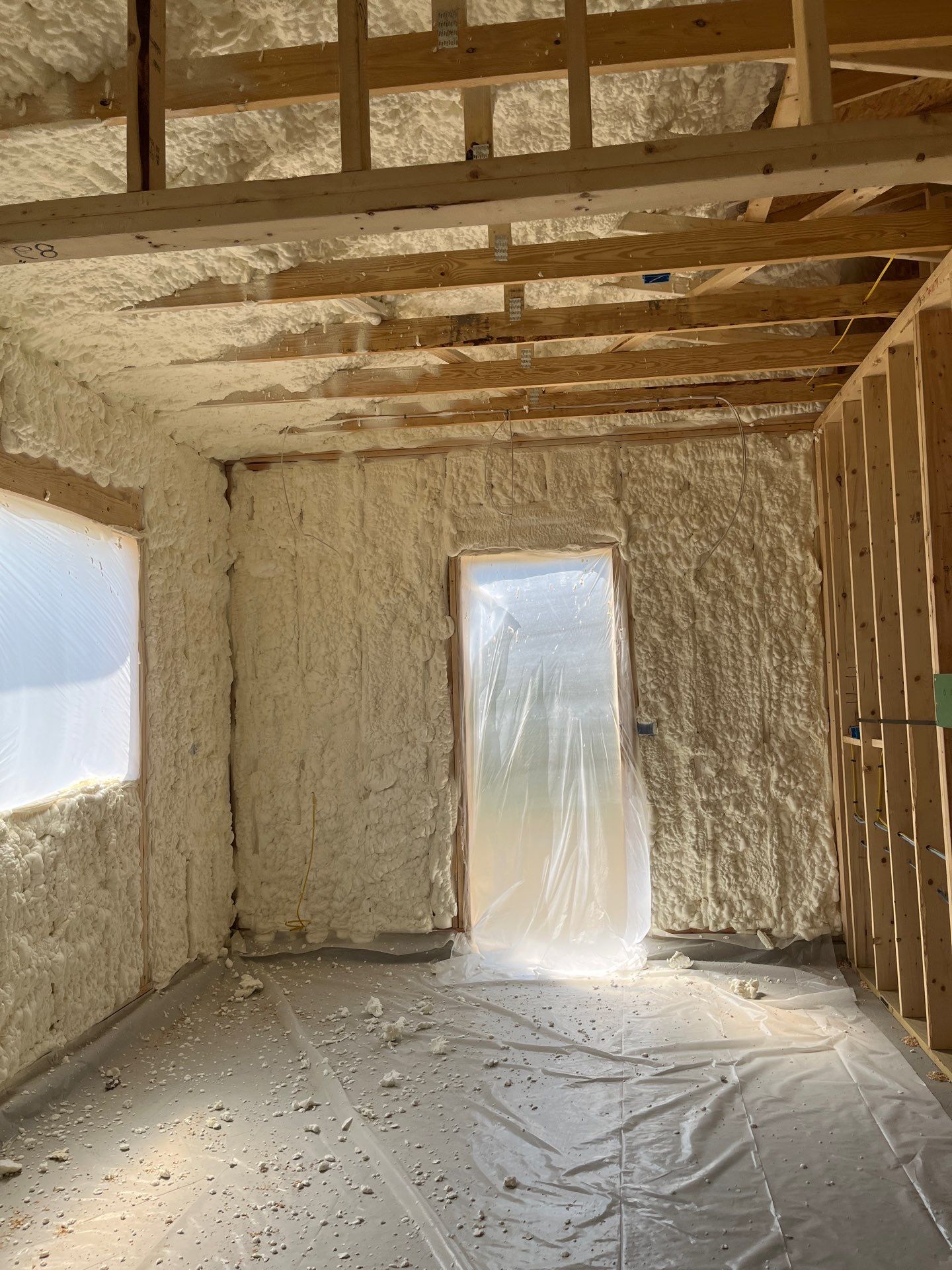 New Construction using open cell spray foam by NYS Foam & Energy