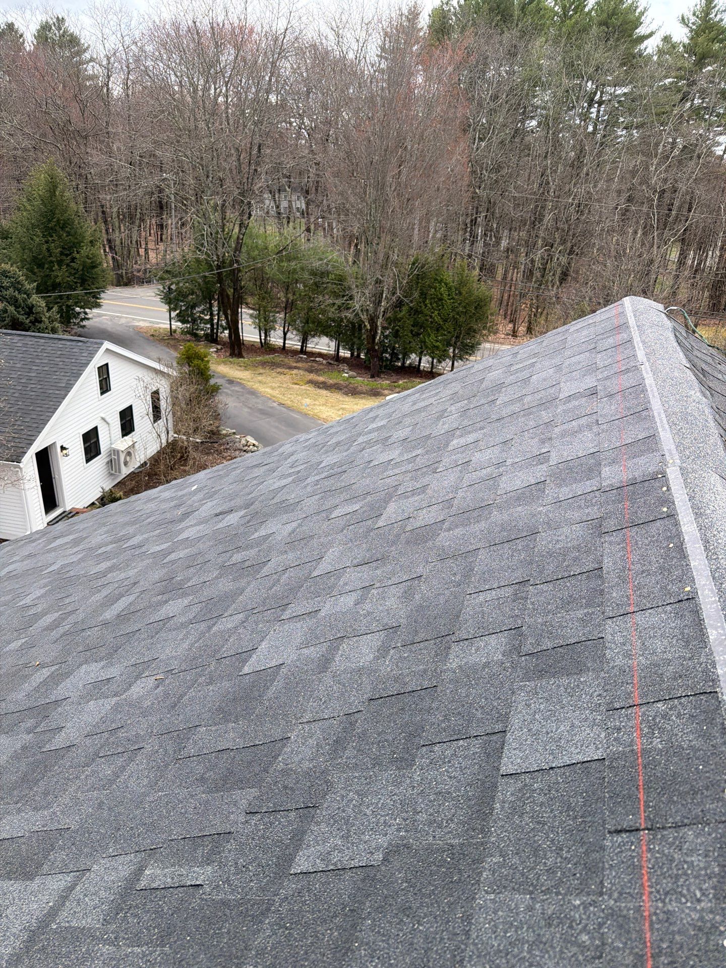 Architectural Shingle Roof Replacement for Red Barn in Falmouth by Tall pine roofing