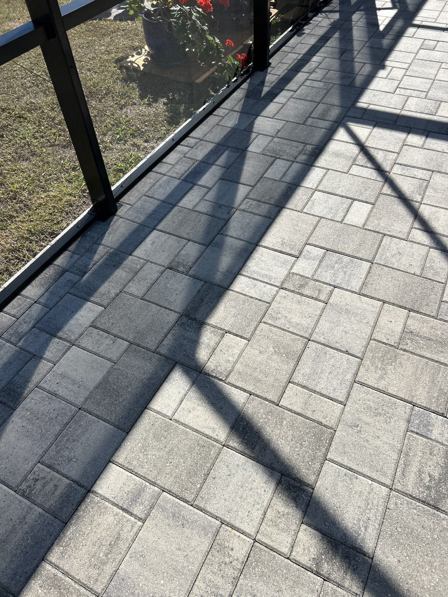 Natural, 2 Coats Gray/White Pavers by Wizard Wash