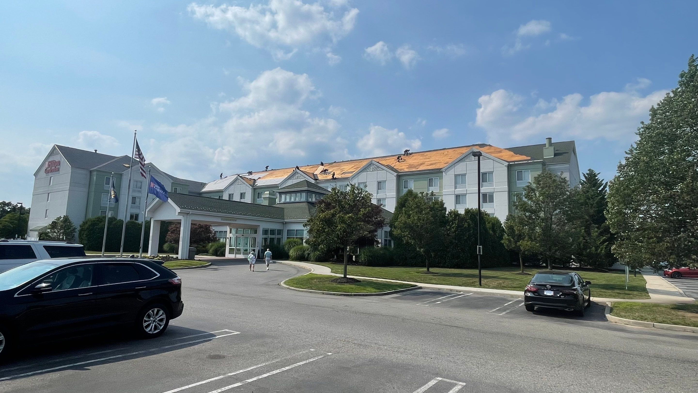Commercial Roofing Installation using GAF Timberline / New Gutters and Downspouts by All Site Roofing