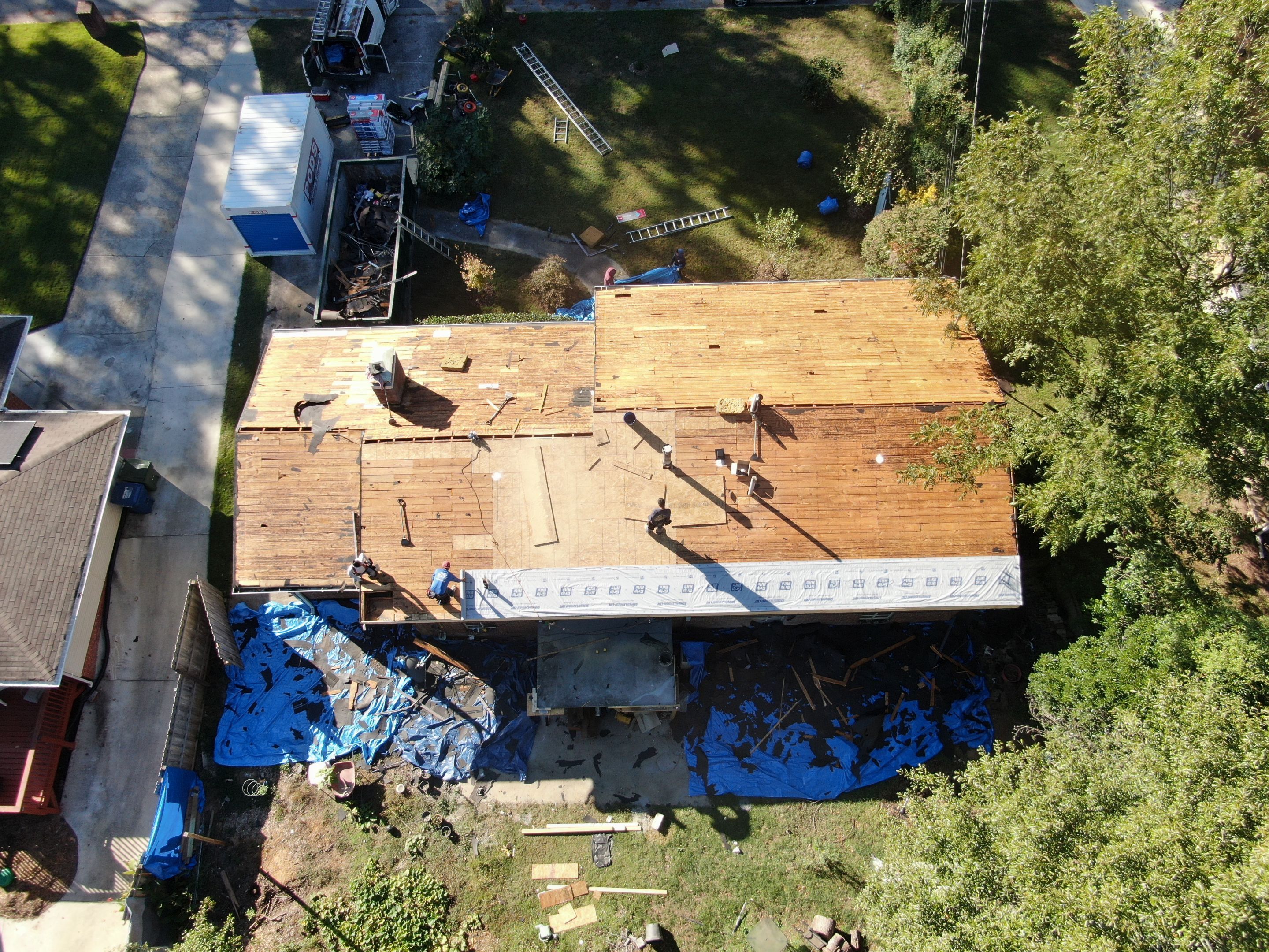Roof Repair from tree Fall by Ajayi Design and Construction 