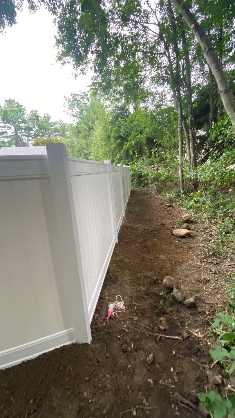 Fence Installation using Vinyl Fence 6ft Privacy by A Plus Exterior