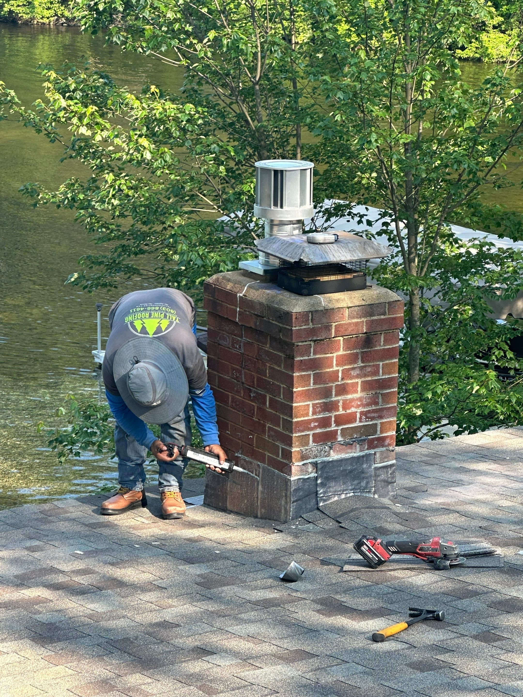 OC Roof Install On The Lake In Deerfield, New Hampshire by Tall pine roofing