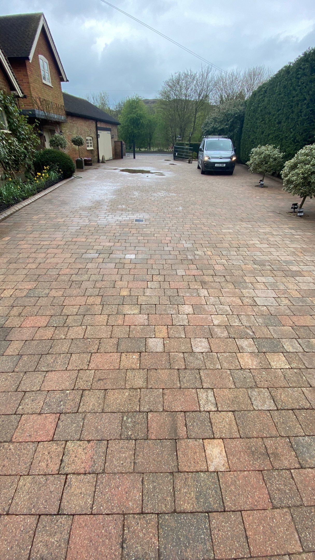 Driveway Clean using honda 21 ltr/min by Ges Exterior Cleaning ltd