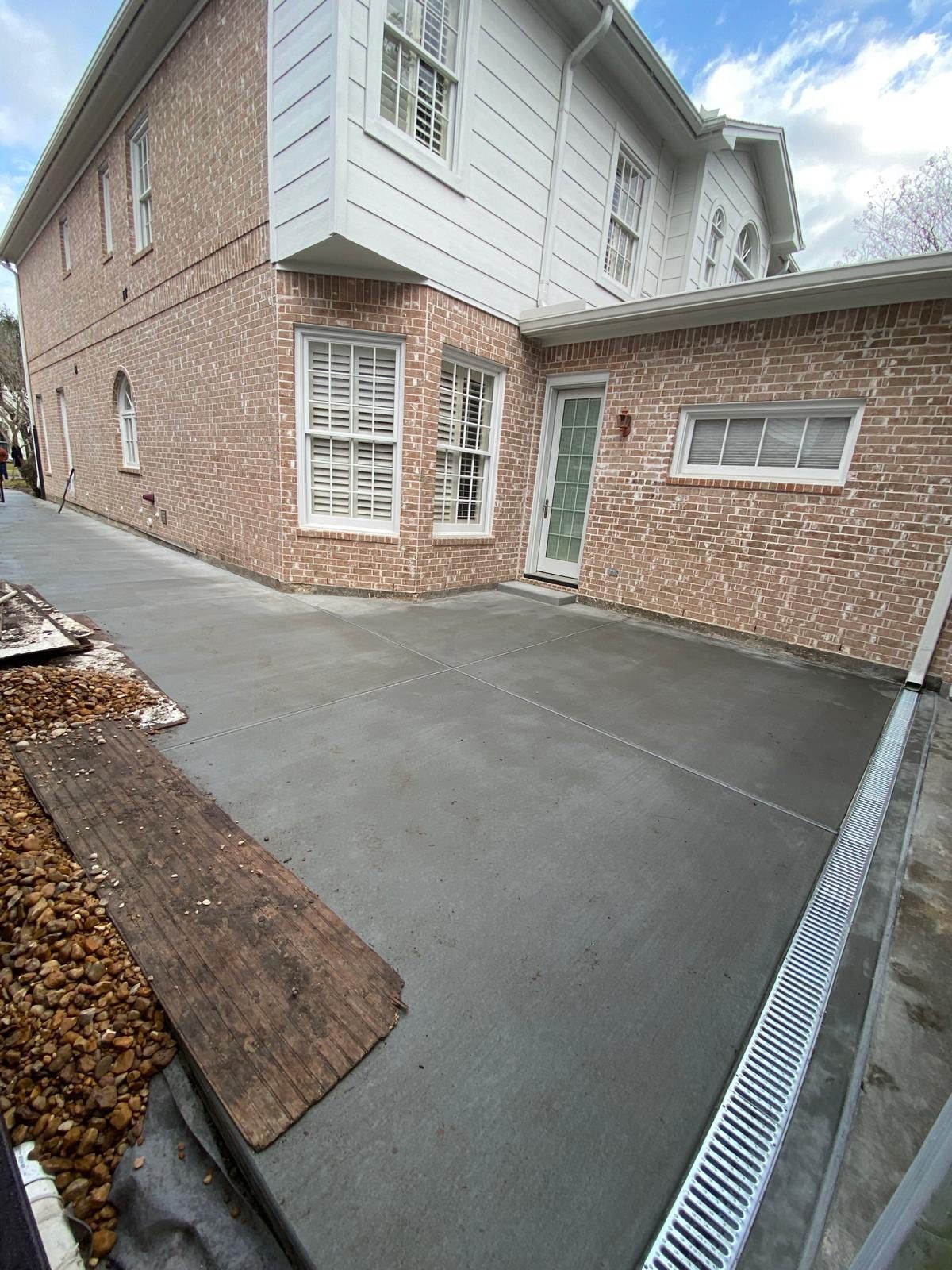 Driveway Concrete Replacement & French Drainage System by Texas Urban Elements