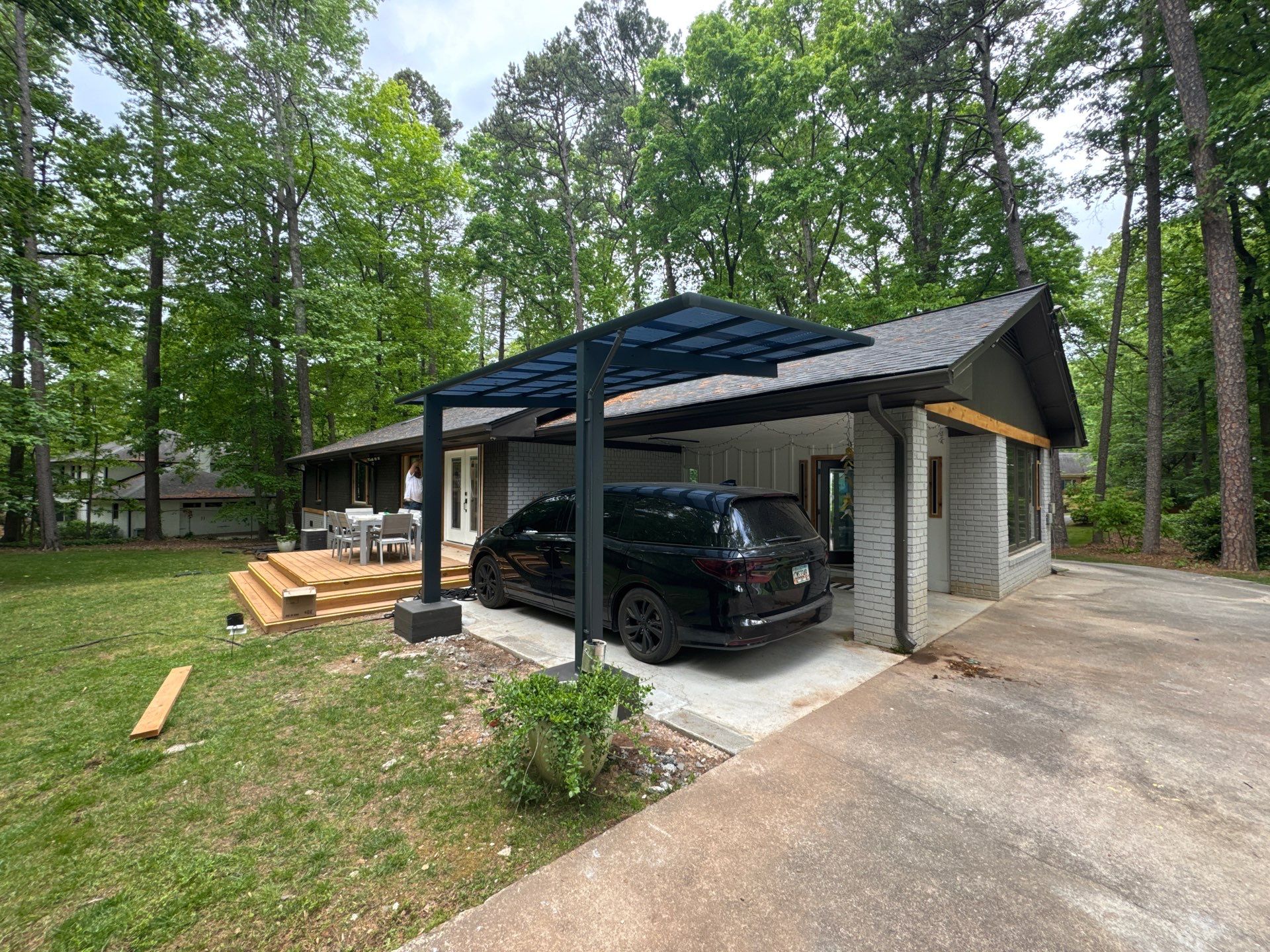 Modern Exterior Transformation and Multi-Tiered Deck Installation in Decatur by Swift Home Renovations