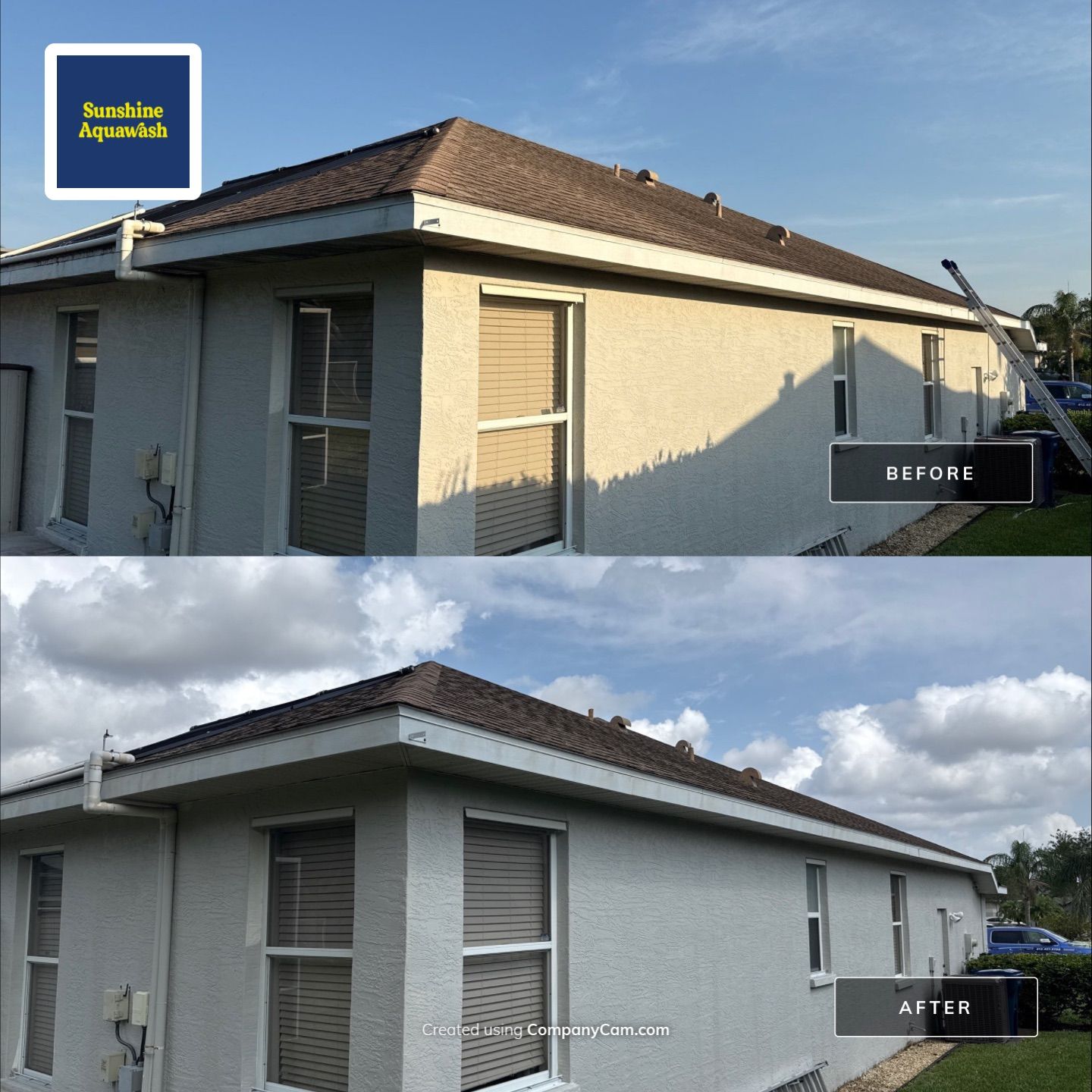 Asphalt Shingle Roof Cleaning in Creekwood Community – Bradenton, FL by Sunshine AquaWash