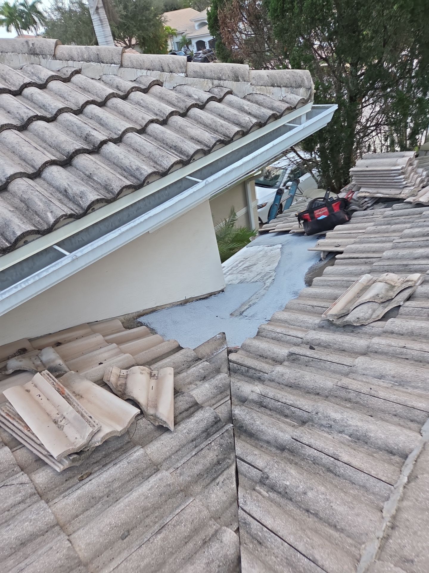 Concrete Tile Roof and Fascia Repair in Boynton Beach by Aastro Roofing