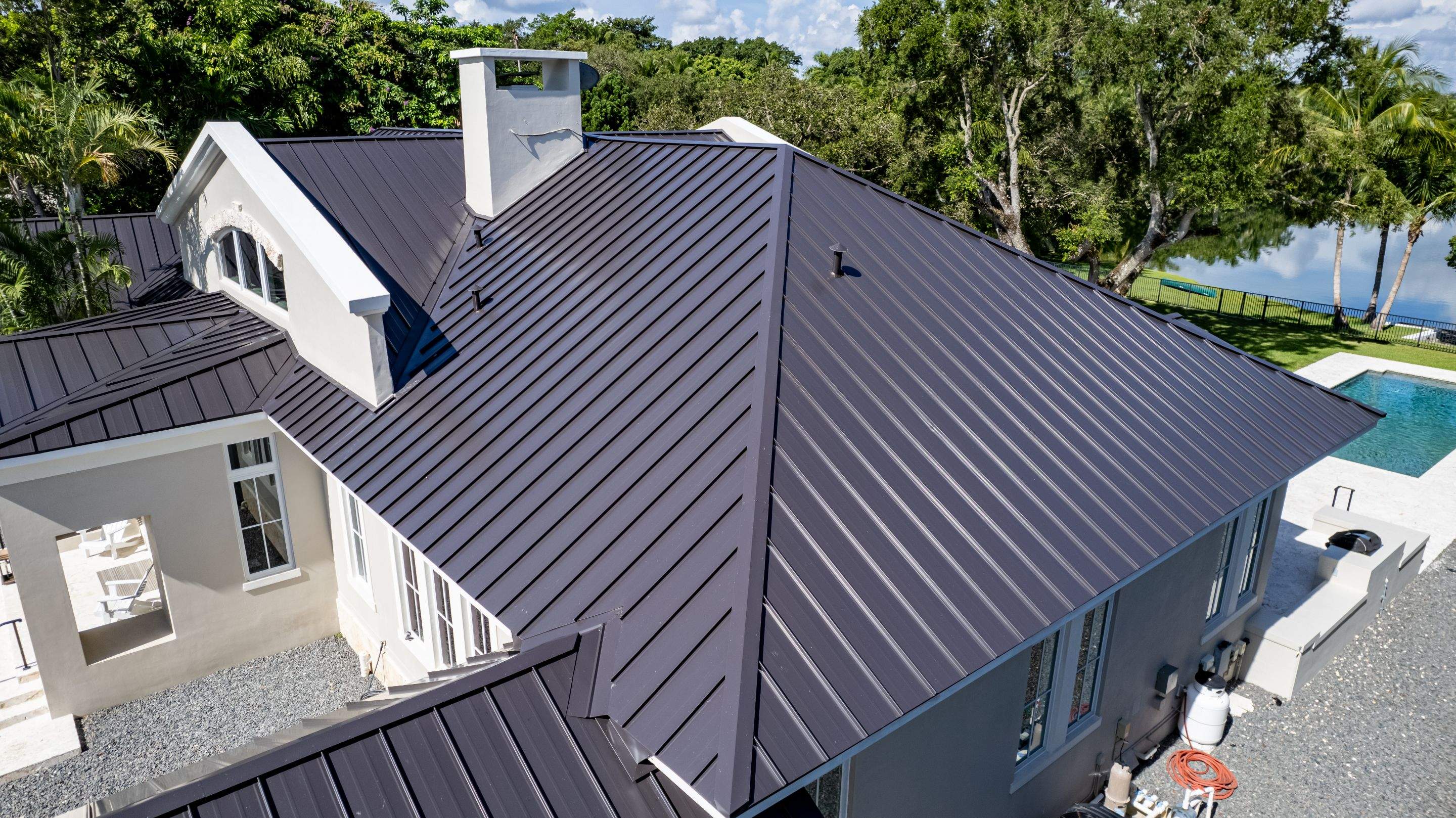 Metal Roof - Galvalume - Dark Bronze by Istueta Roofing