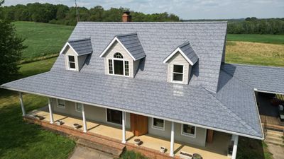 Residential Roofing Installation using ProVia Ironstone Slate Metal Roofing